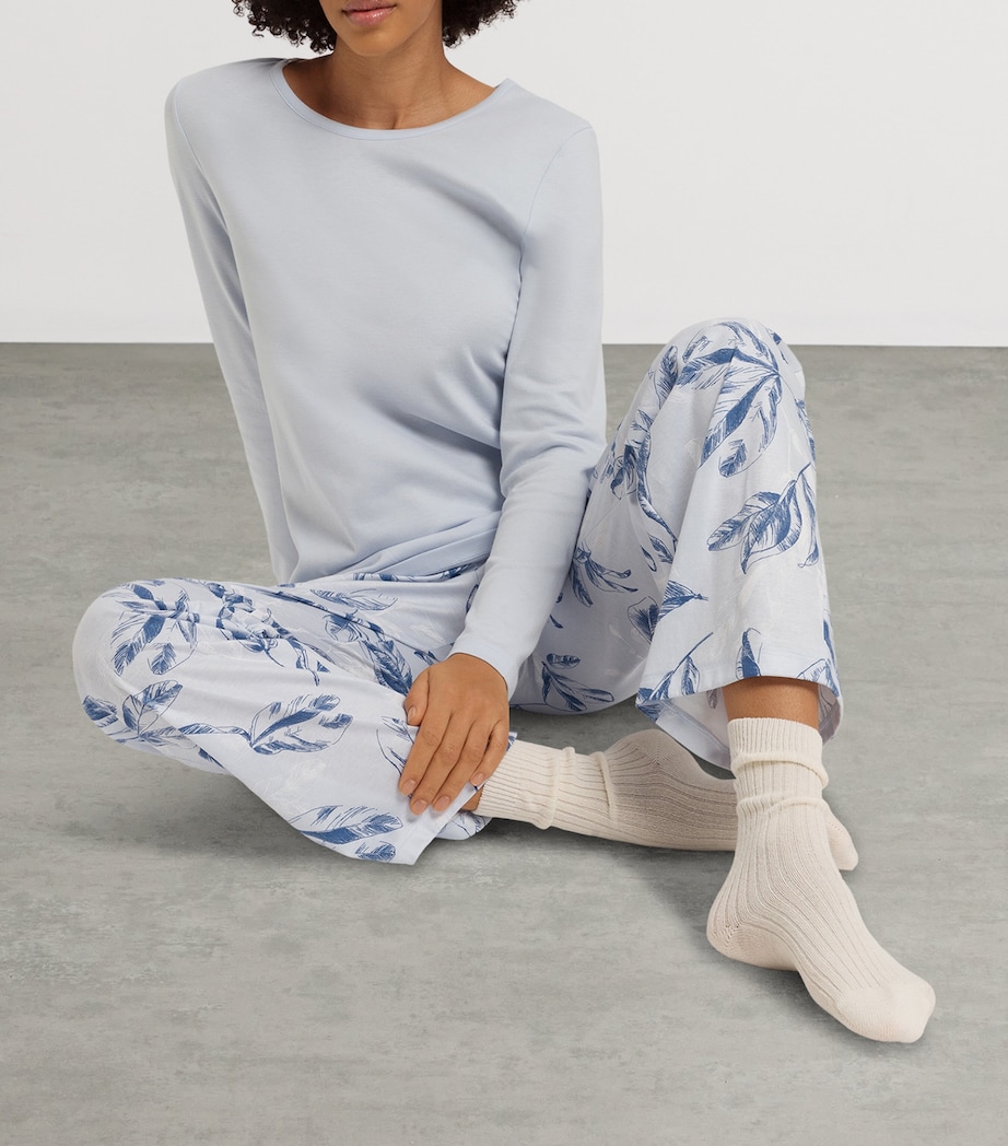 Cotton Long-Sleeve T-Shirt POWDER BLUE Image 6