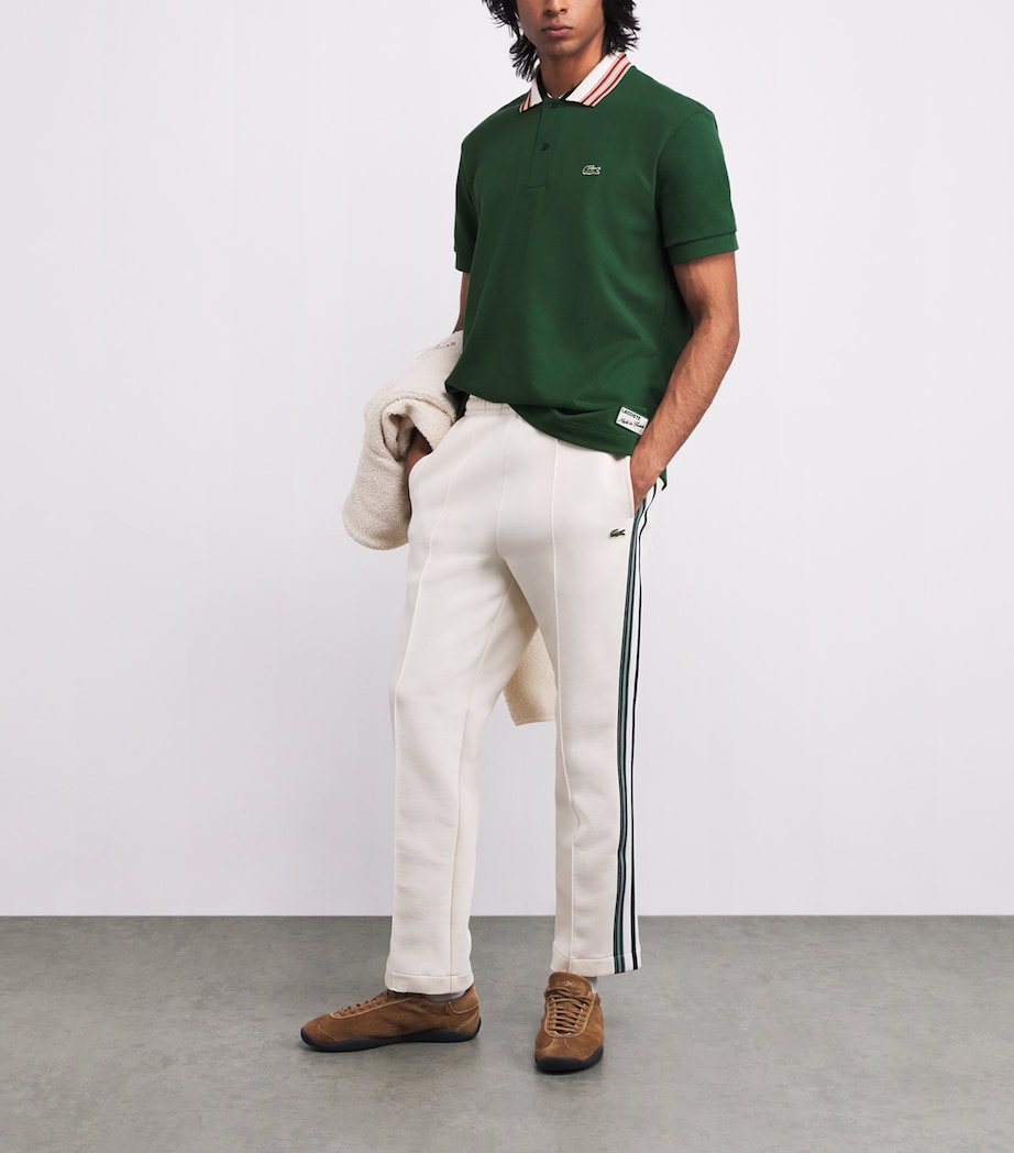 Cotton Stripe-Collar Polo Shirt GREEN Image 2