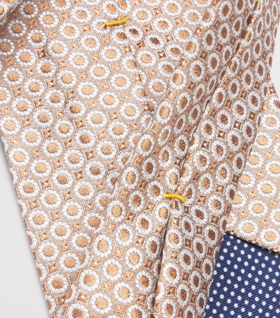 Silk Geometric Tie ORANGE GEO Image 3