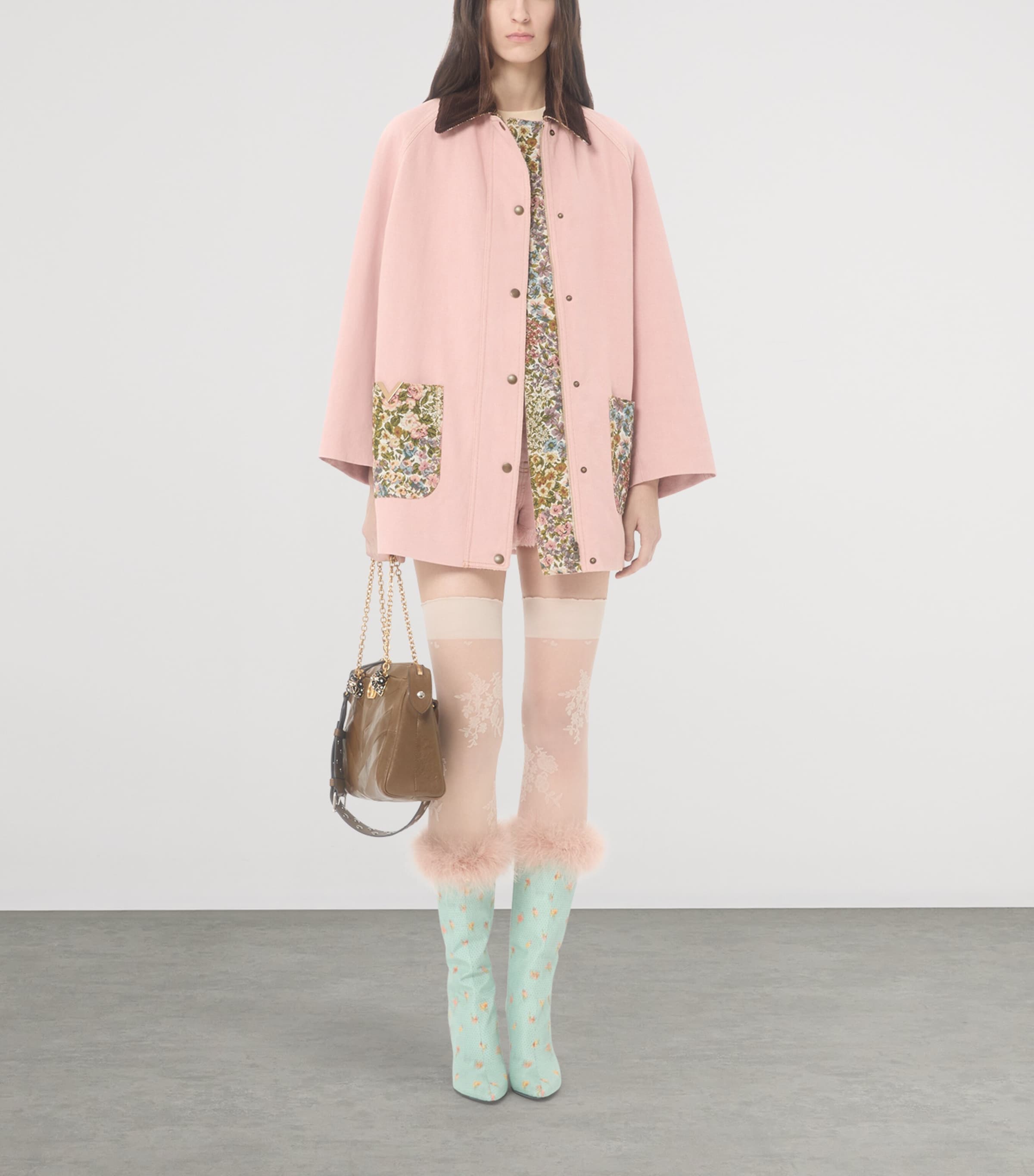 Cotton-Linen Denim Barn Jacket O45 Image 5