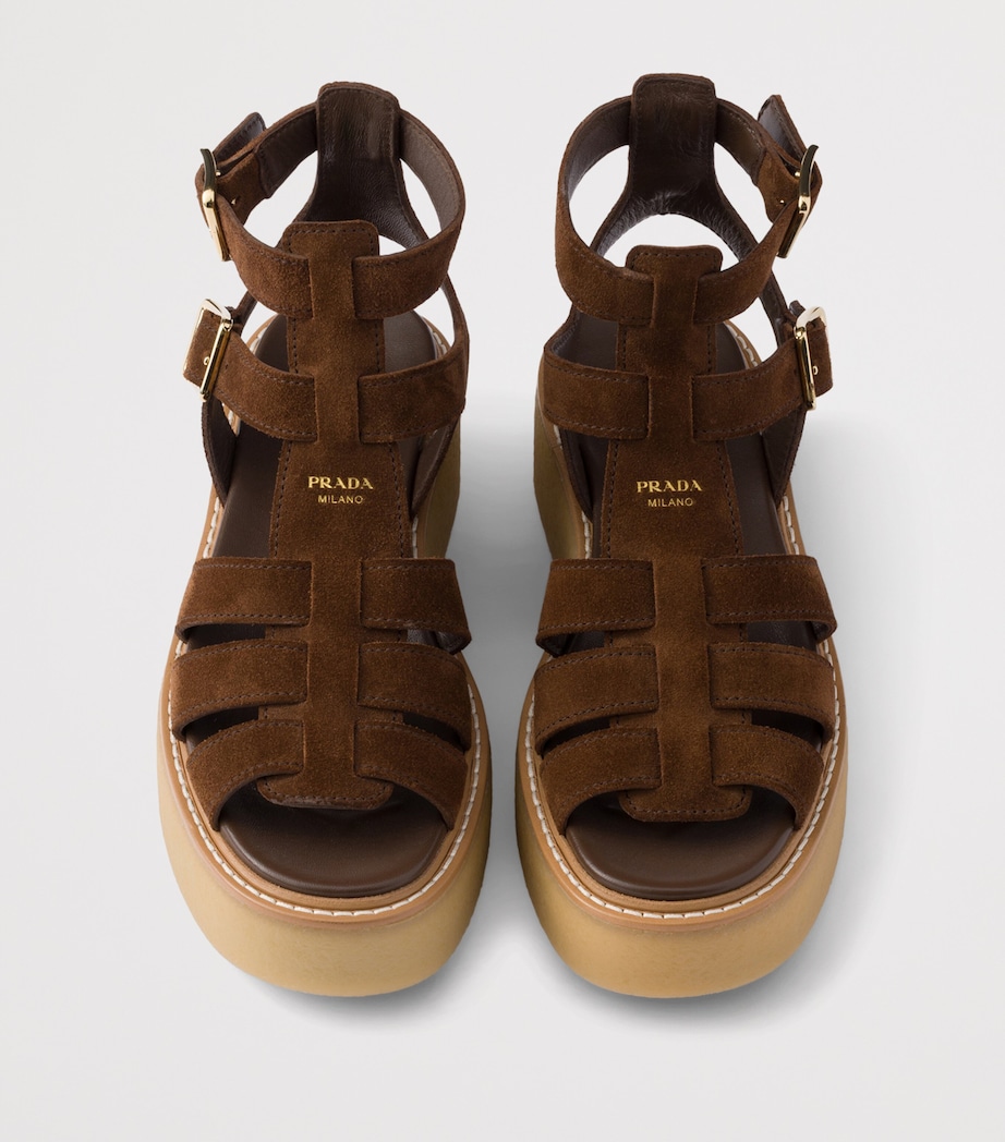 Prada Suede Gladiator Sandals 55 Image 3