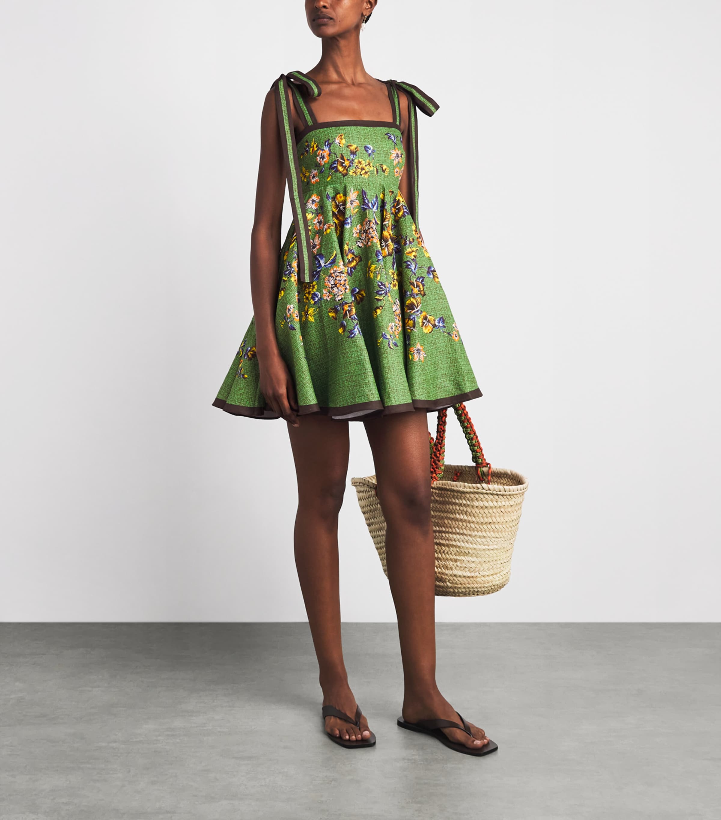 ALEMAIS Womens Linen Phyllis Mini Dress Image 2