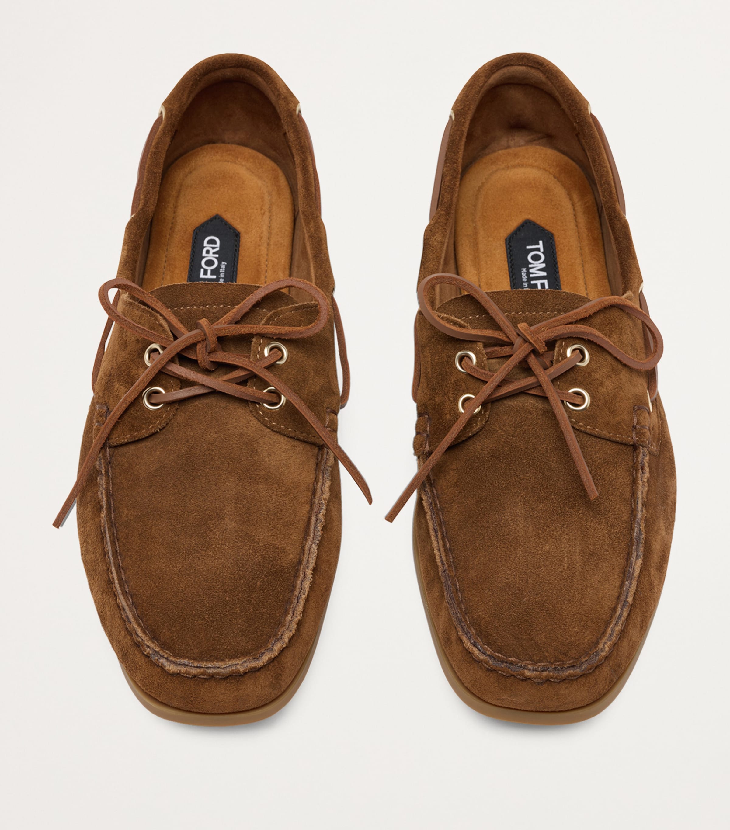 Nubuck Leather Boat Shoes 3BA07 Image 2