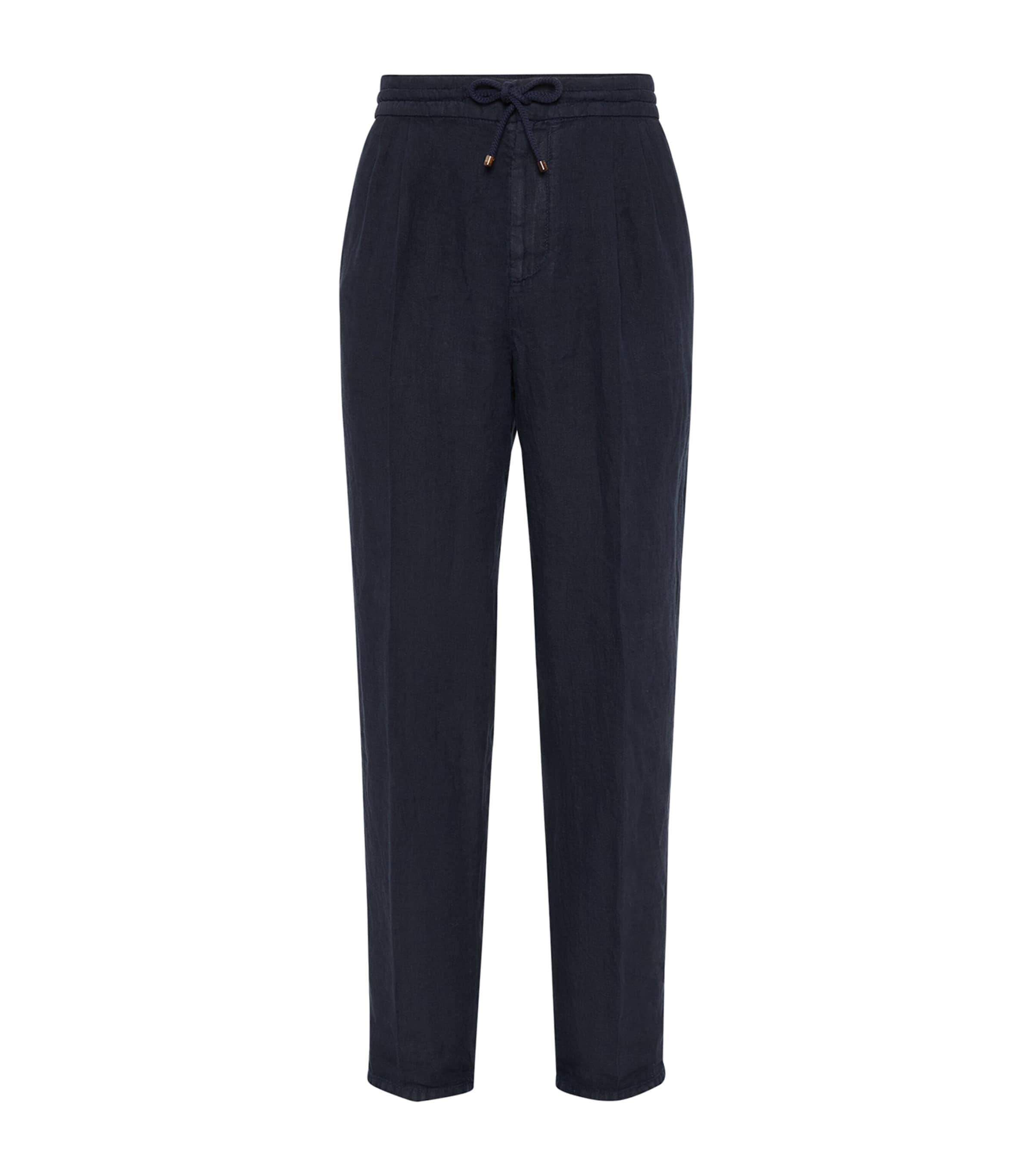 【送料&関税込】Brunello Cucinelli Lurex Linen Trousers Gabardine garment dyed trousers for Man in Panama | Brunello