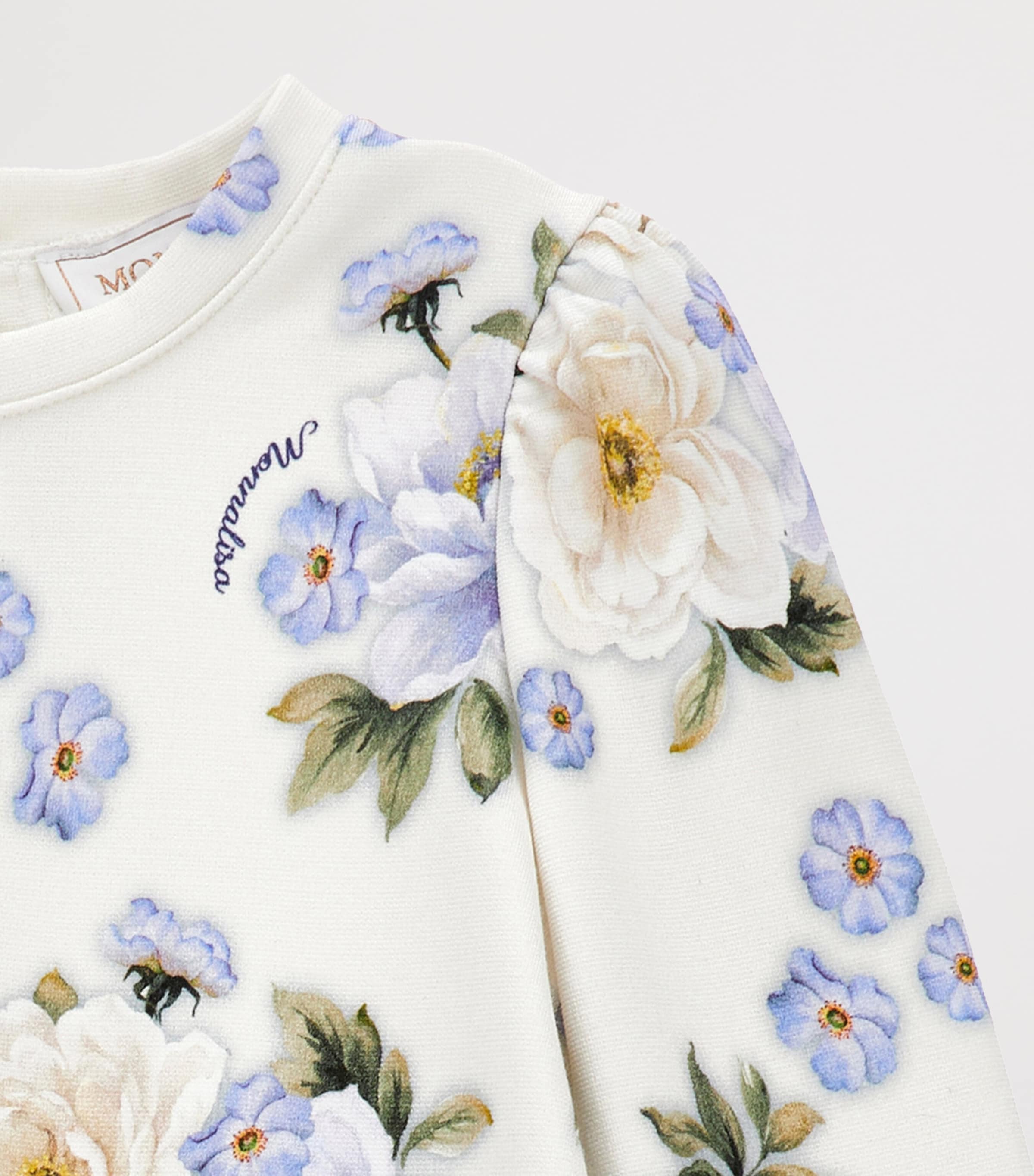 Floral Dress (3-36 Months) ECRU/CELESTE Image 3