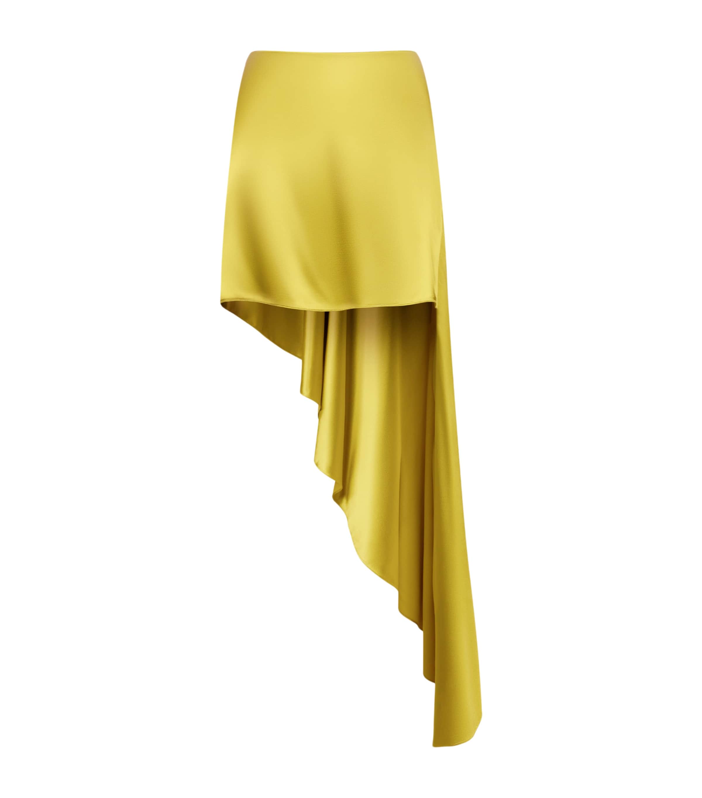Alaïa Womens Asymmetric Pointed Skirt Lime Image 4