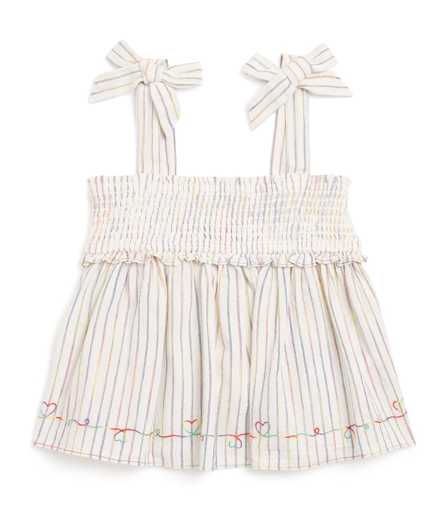 Rhiannon Denim Top (2-12 Years) RAINBOW STRIPE Image 1