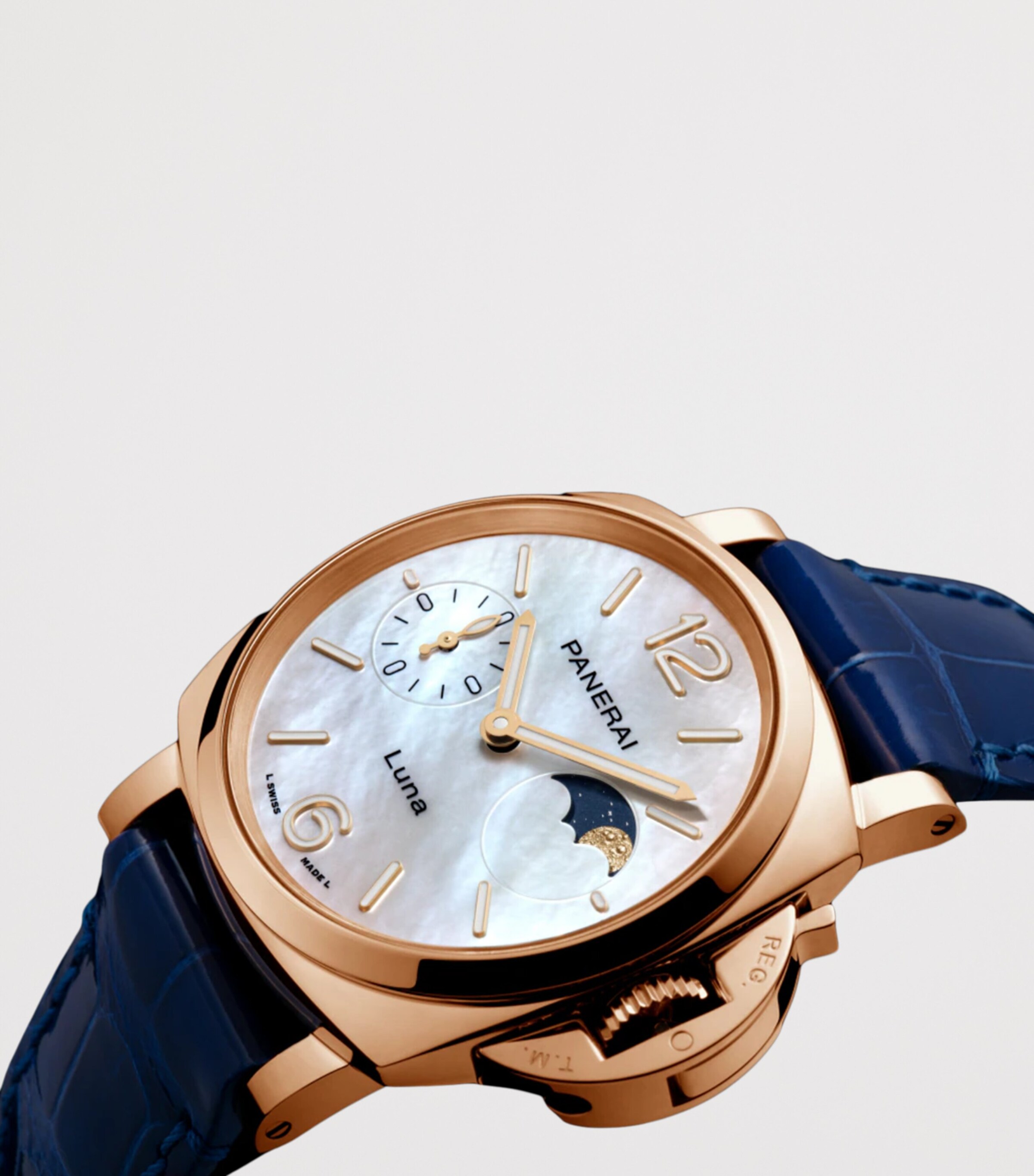 Goldtech Luminor Due Luna Madreperla Watch 38mm WHITE Image 4