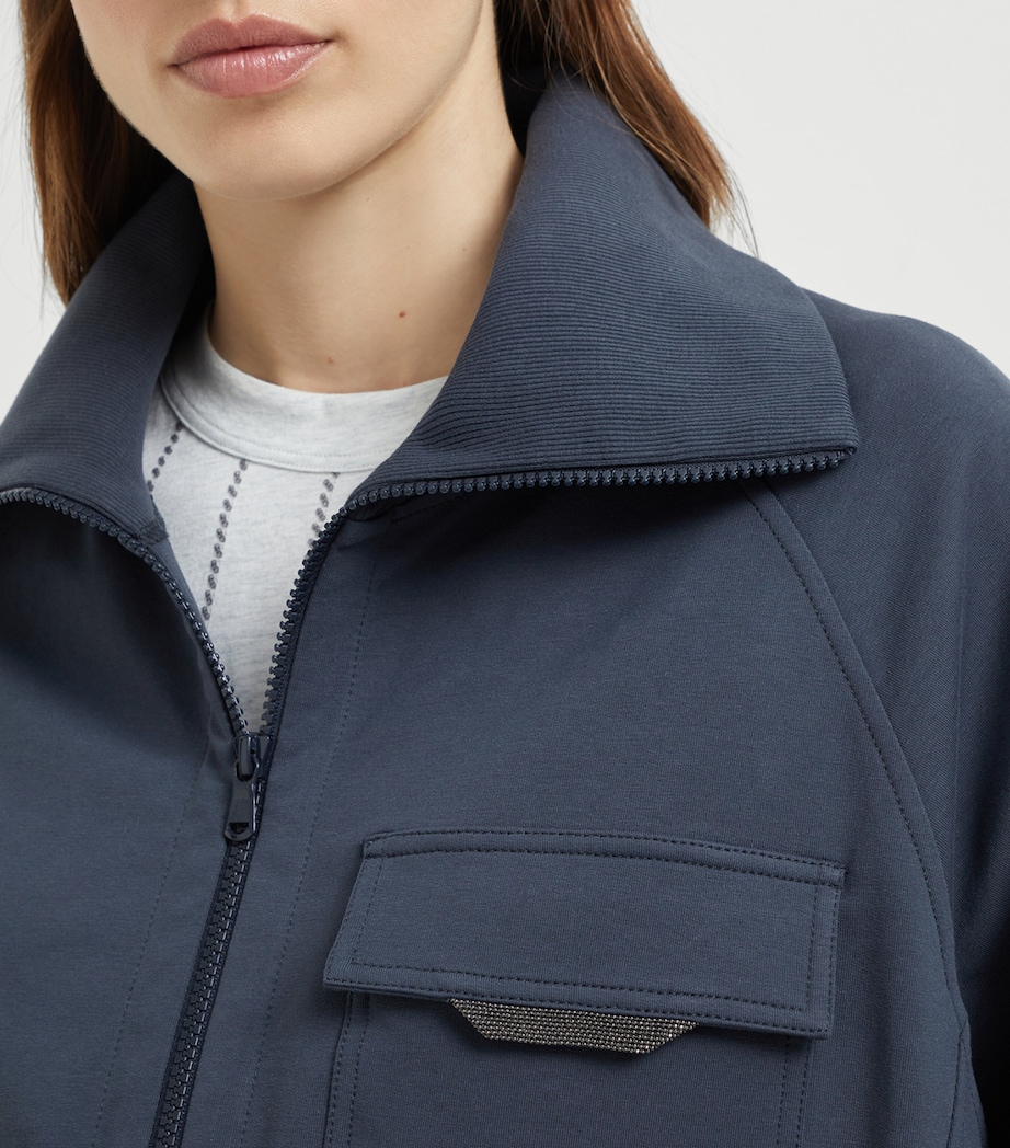 Stretch-Cotton Monili-Tab Cardigan C7186 Image 6