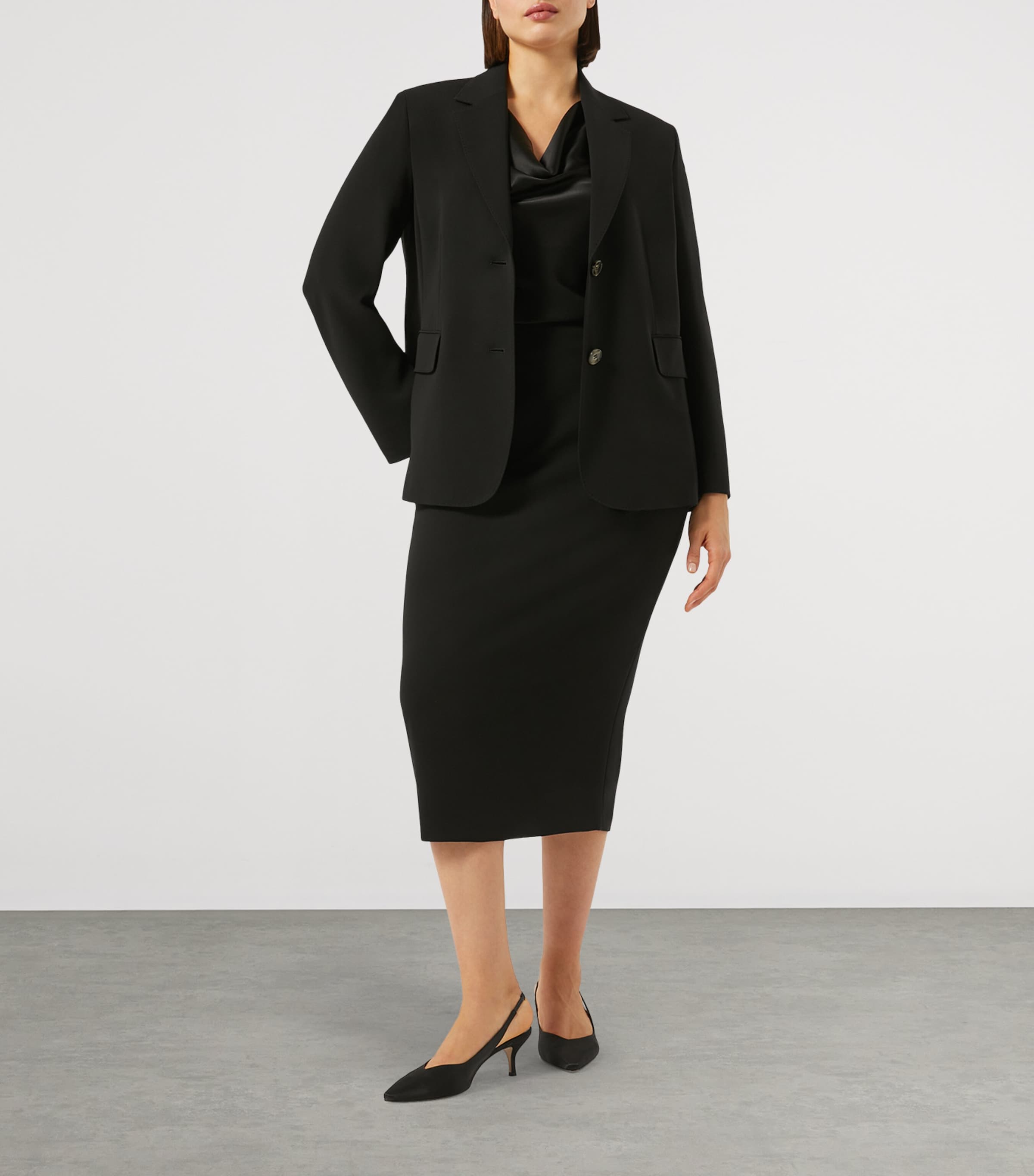 Cady Pencil Midi Skirt BLACK Image 4