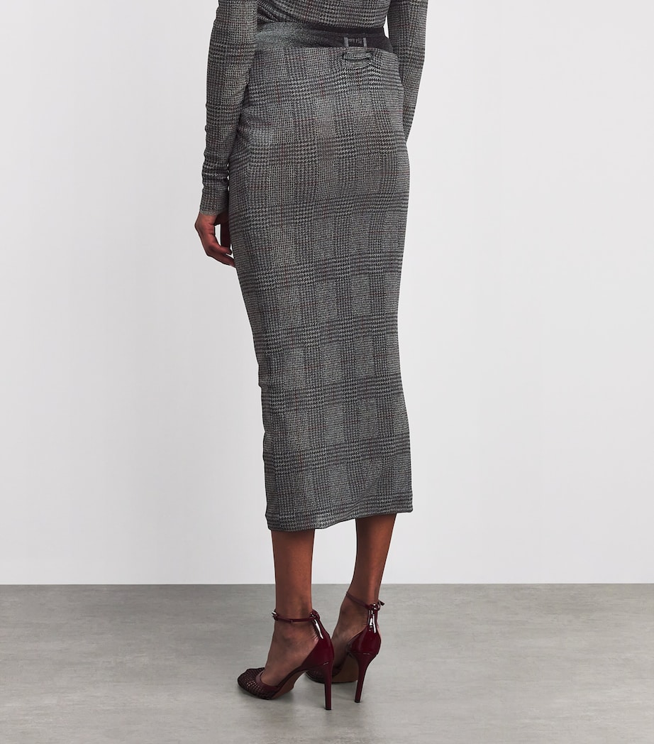 Tulle Check Midi Skirt 087930GREY/VANLA/RED Image 4