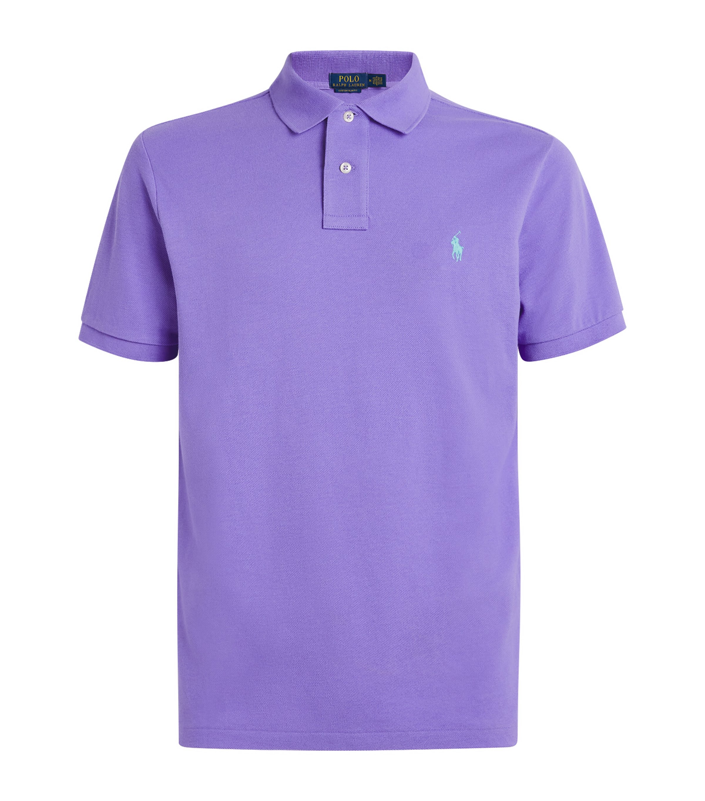 Polo Ralph Lauren Mens Cotton Mesh Custom-Fit Polo Shirt Cactus Purple Image 1