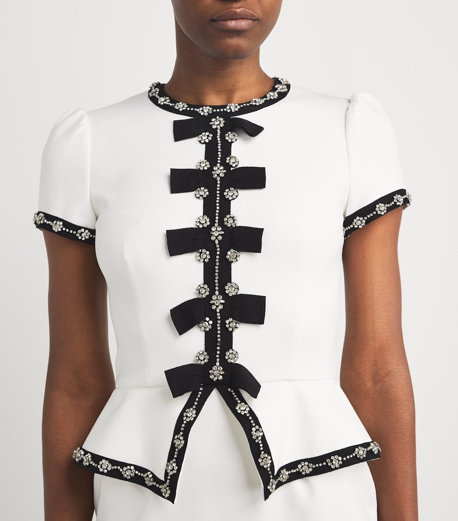 Cady Embellished Bisou Midi Dress 2038 VNLLA SLVR BDNG Image 4