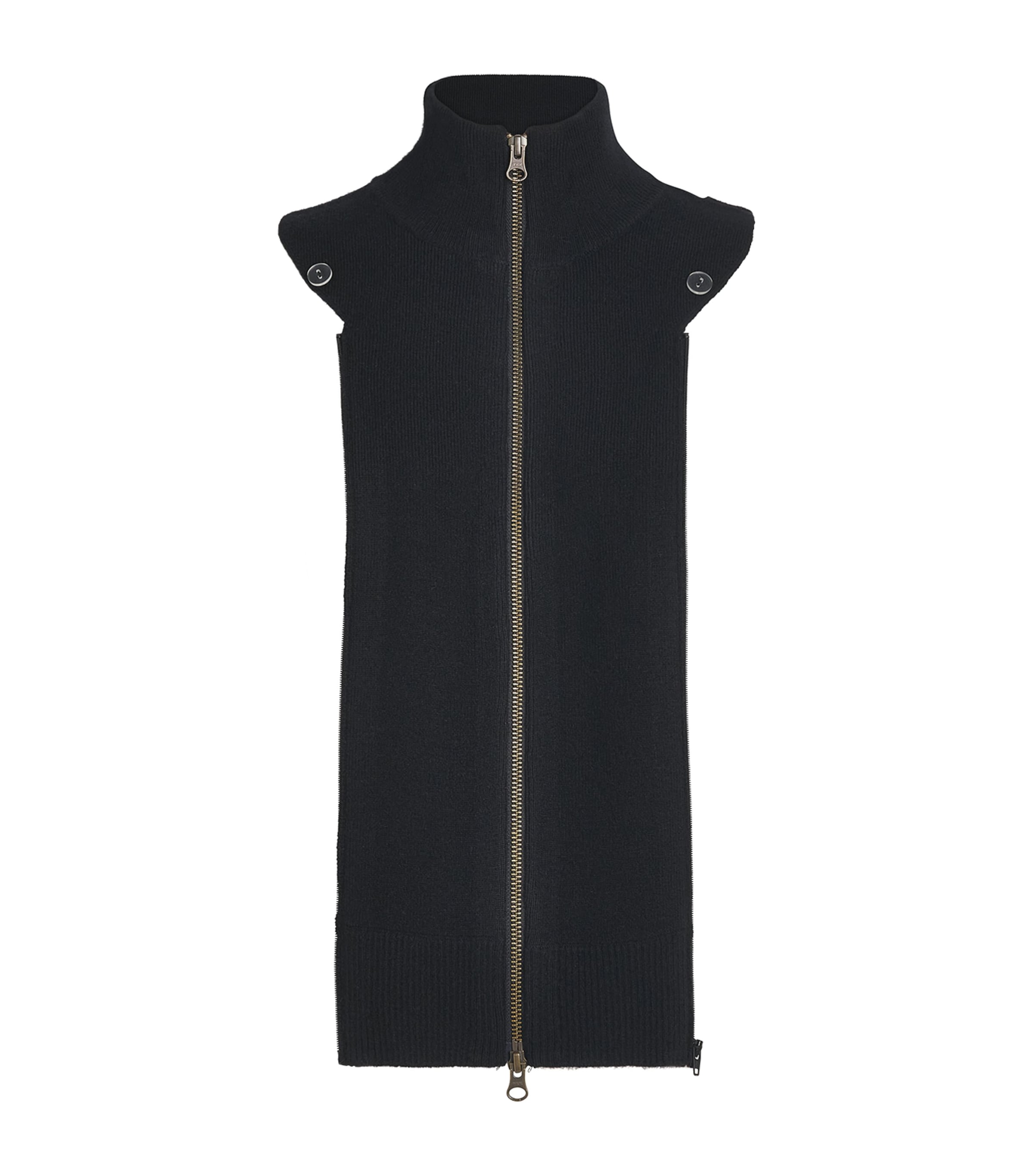 Veronica Beard Merino Wool-Cashmere Uptown Dickey Blk Image 1