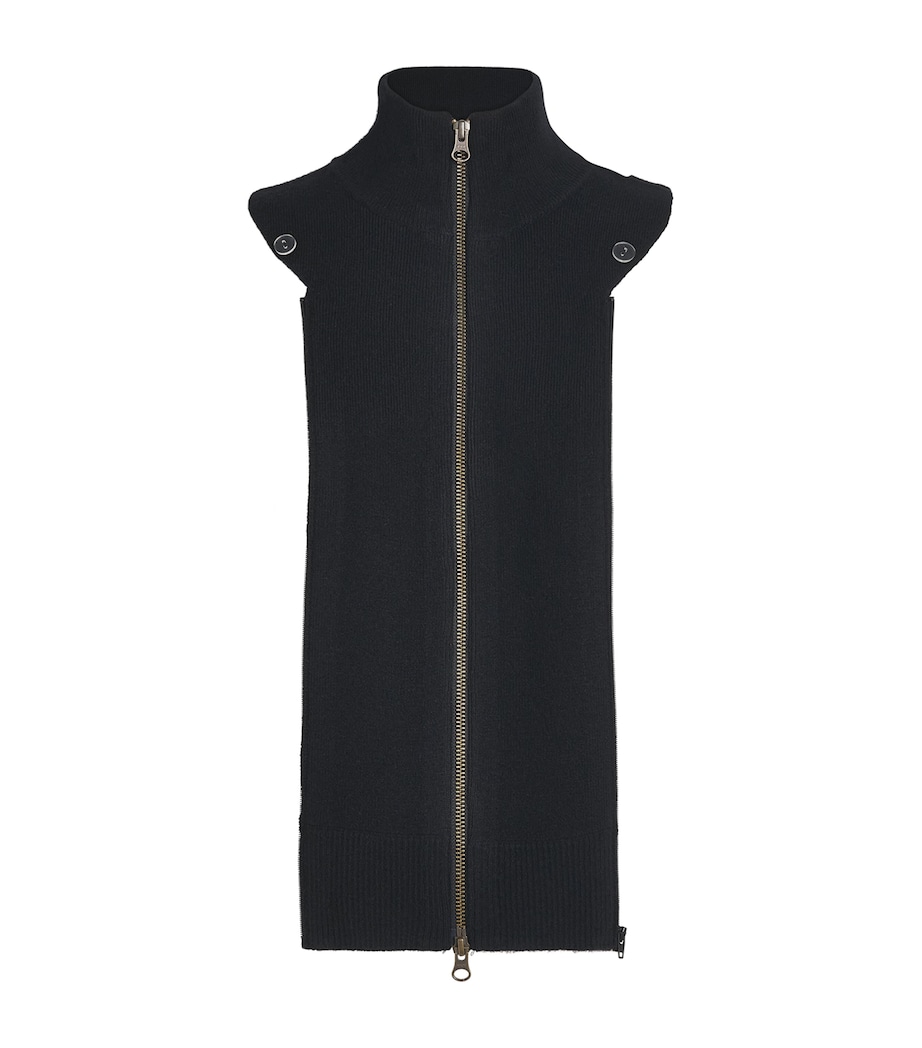 Veronica Beard Merino Wool-Cashmere Uptown Dickey Blk Image 1