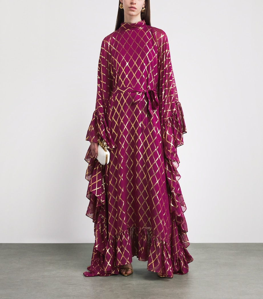 Taller Marmo Womens Eccentrica Kaftan Gown Pomegranate Image 2