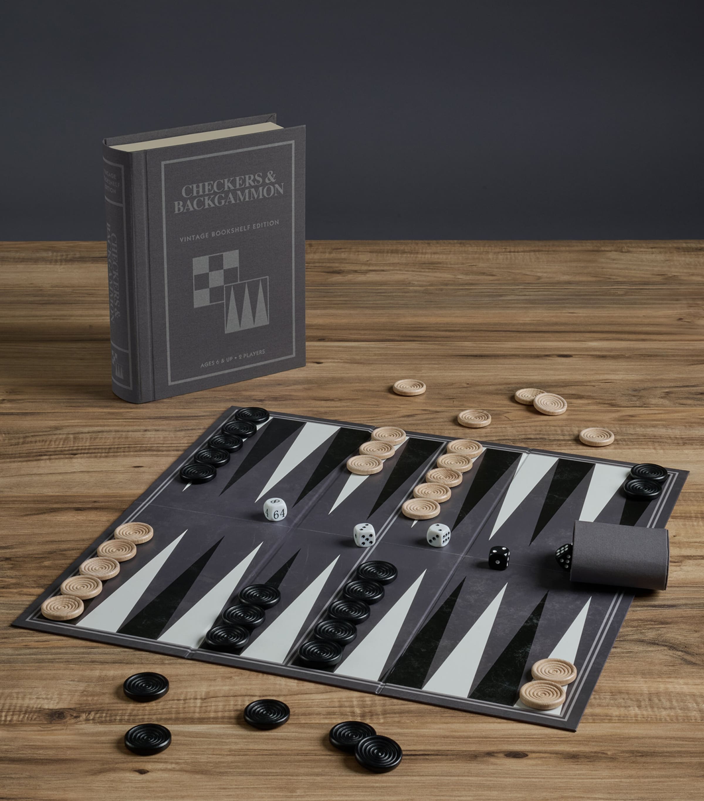 VINTAGE BOOKSHELF Checkers and Backgammon Board Game | Toys | Games & Puzzles VINTAGE BOOKSHELF Checkers and Backgammon Board Game | Toys | Games & Puzzles