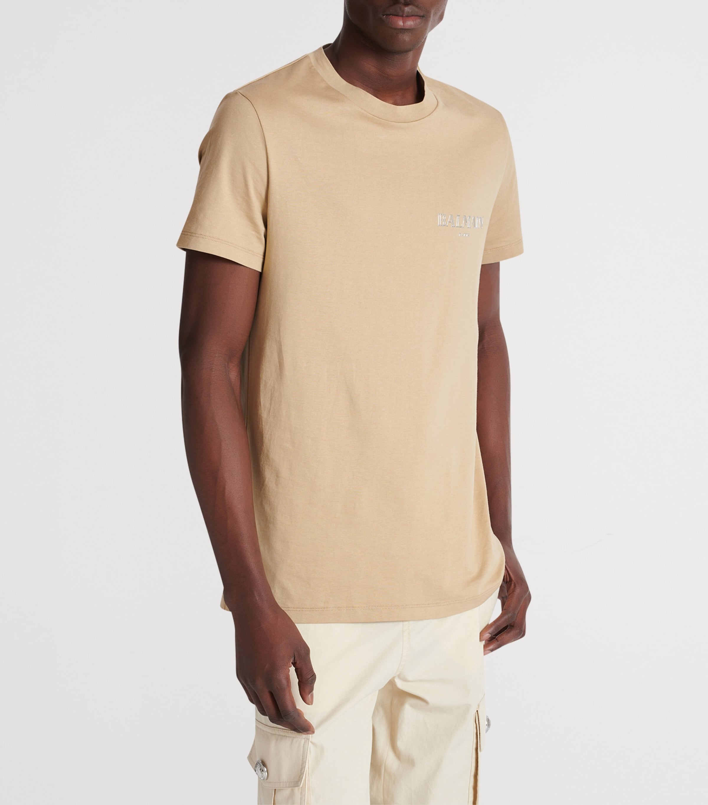 Cotton Vintage Logo T-Shirt WAI CAMEL/ARGENT Image 6