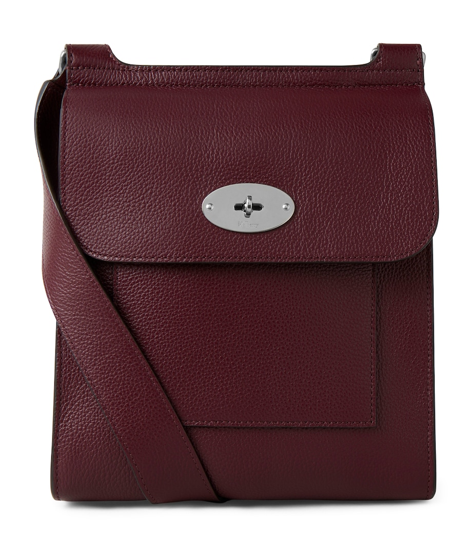 Leather Antony Messenger Bag BLACK CHERRY Image 1