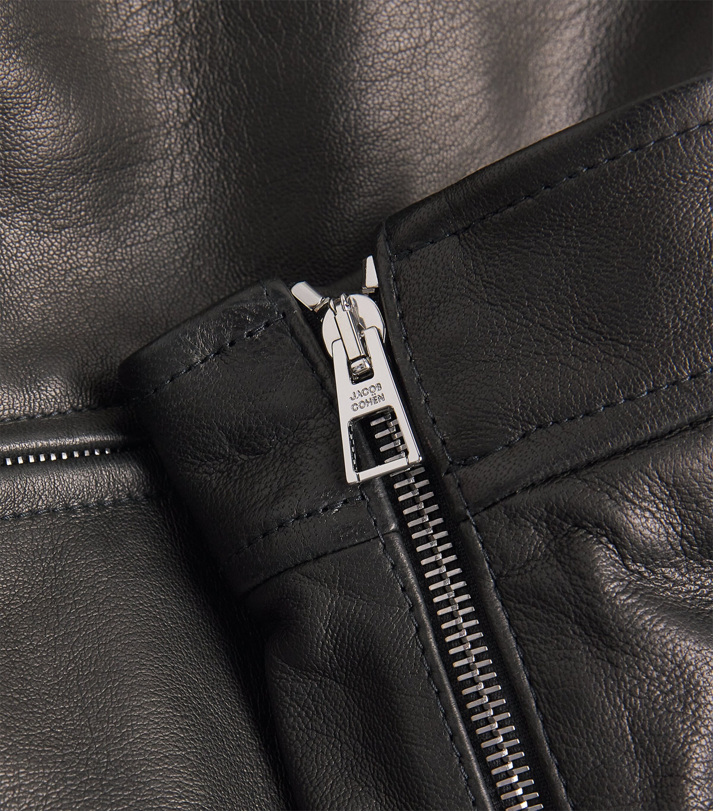 Leather Biker Jacket C74 Image 5