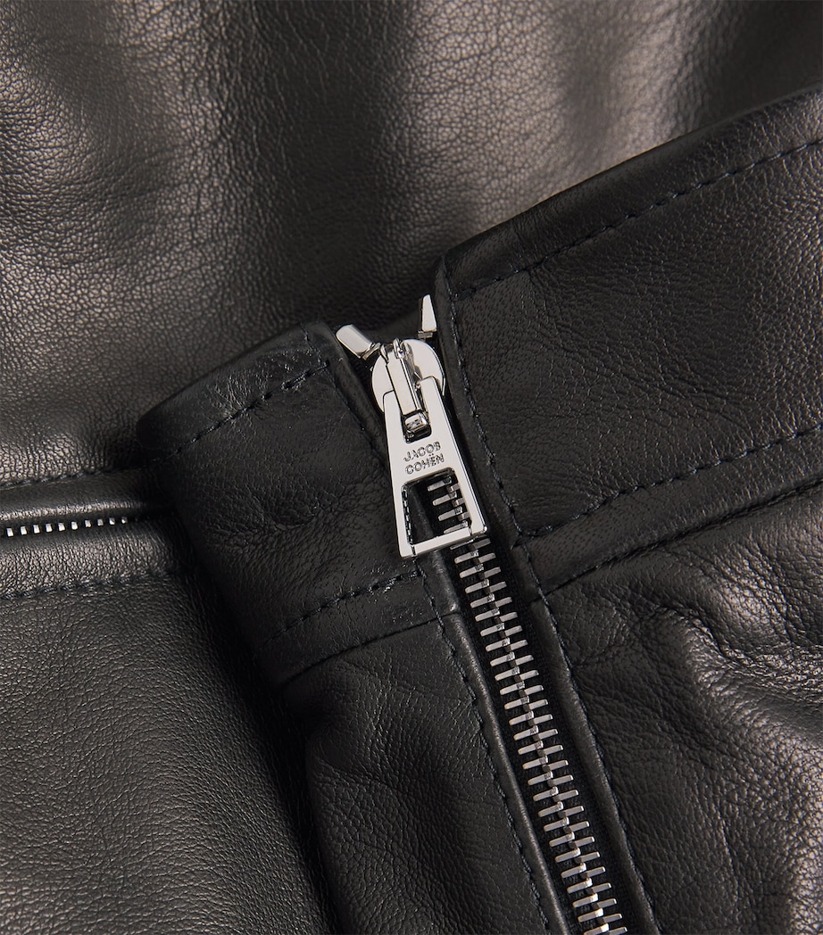 Leather Biker Jacket C74 Image 5