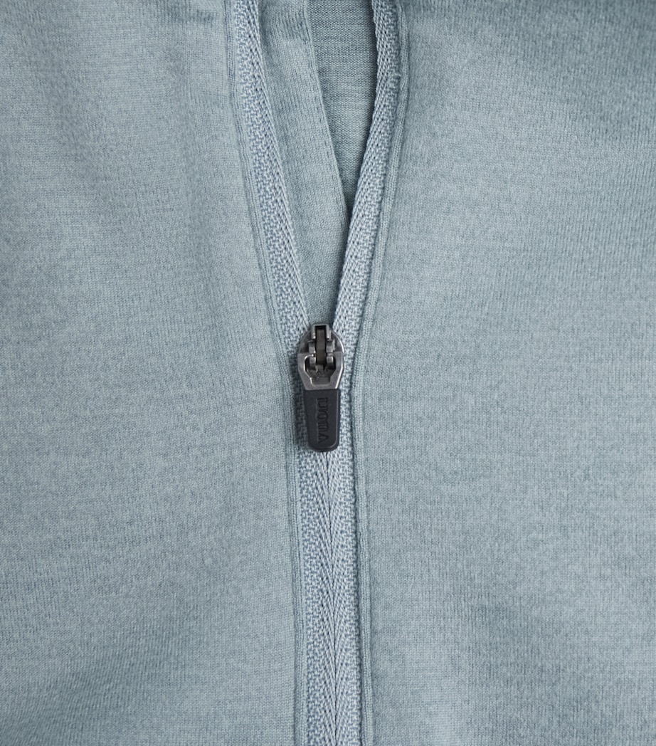 VUORI Mens Ponto Quarter-Zip Sweatshirt Hyb Misty Blu Heathr Image 6
