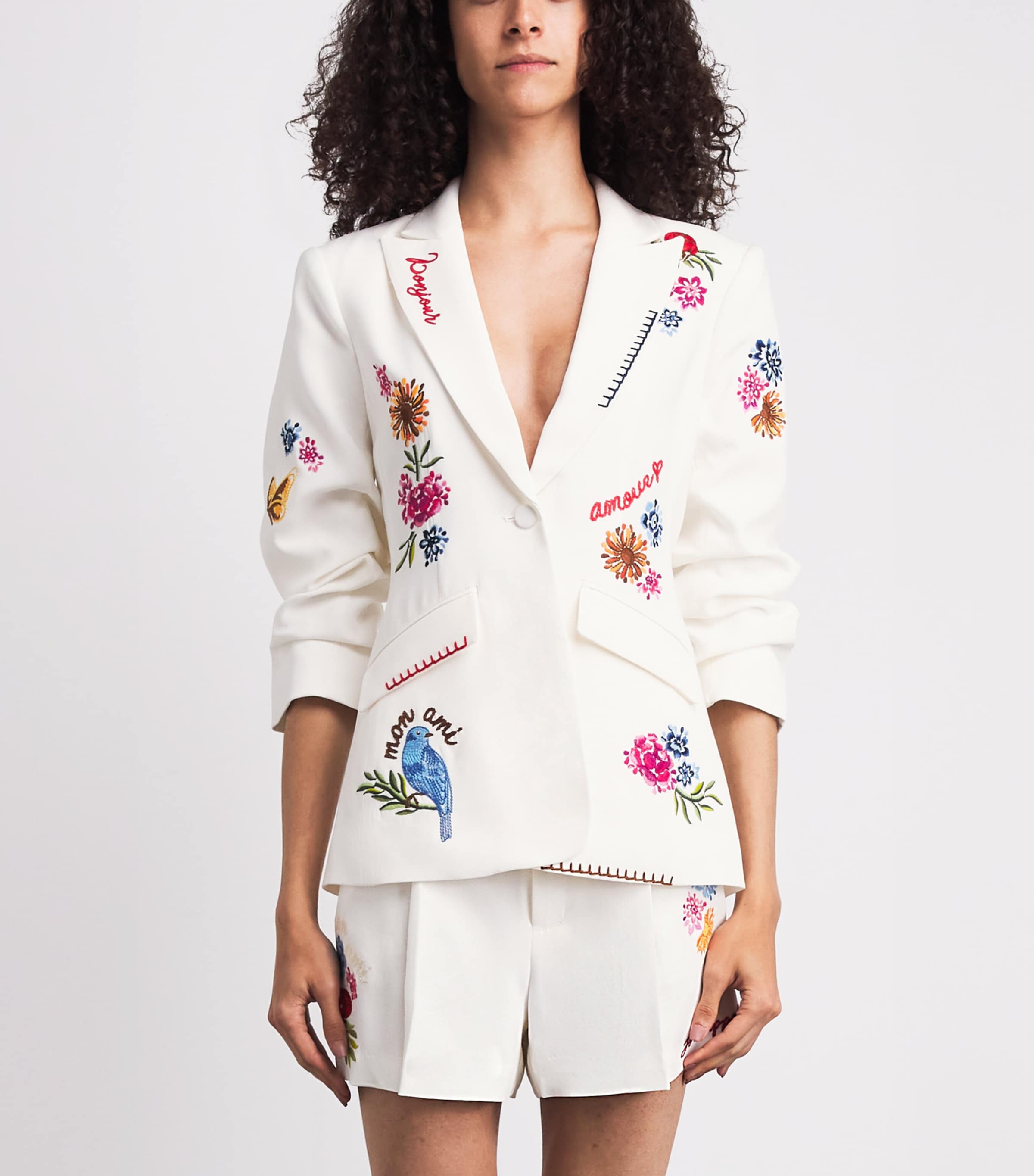 Cinq A Sept Womens Celeste Vine Cheyenne Blazer Ivory/multi Image 4