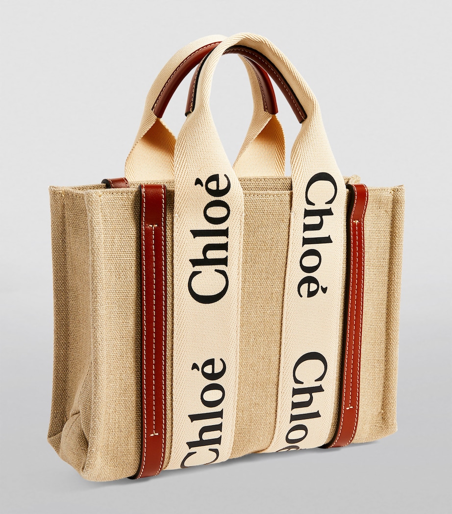 Small Woody Tote Bag WHITE BROWN 1 Image 2