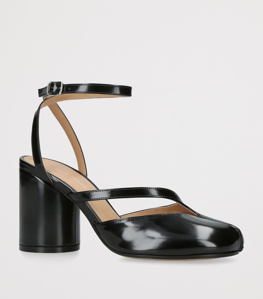 Leather Tabi Pump Sandals 80 BLACK Image 3