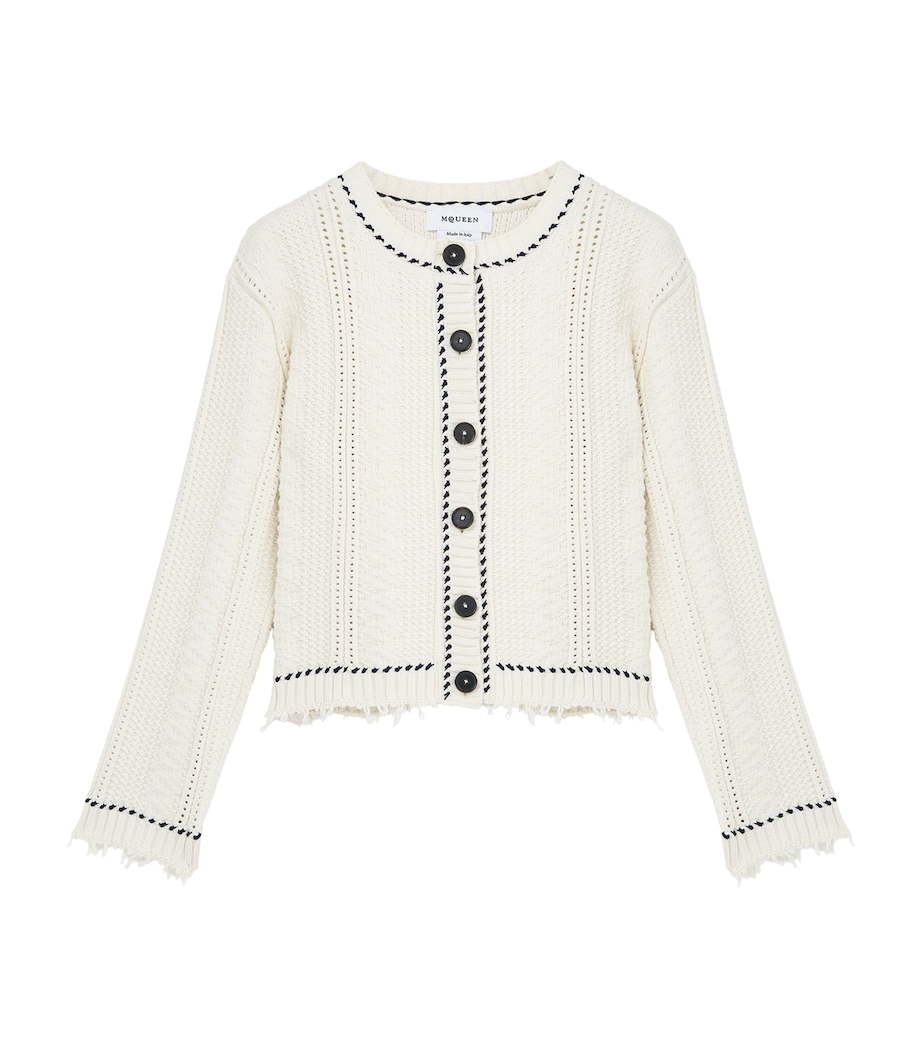 Textured Frayed Cardigan 9284 Image 1