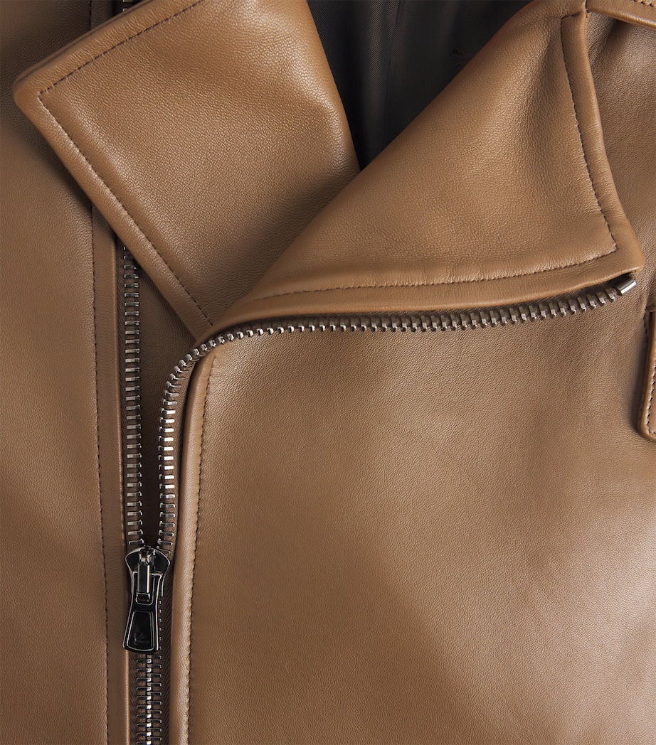 Isaia Mens Lamb Suede Motorcycle Jacket Image 6