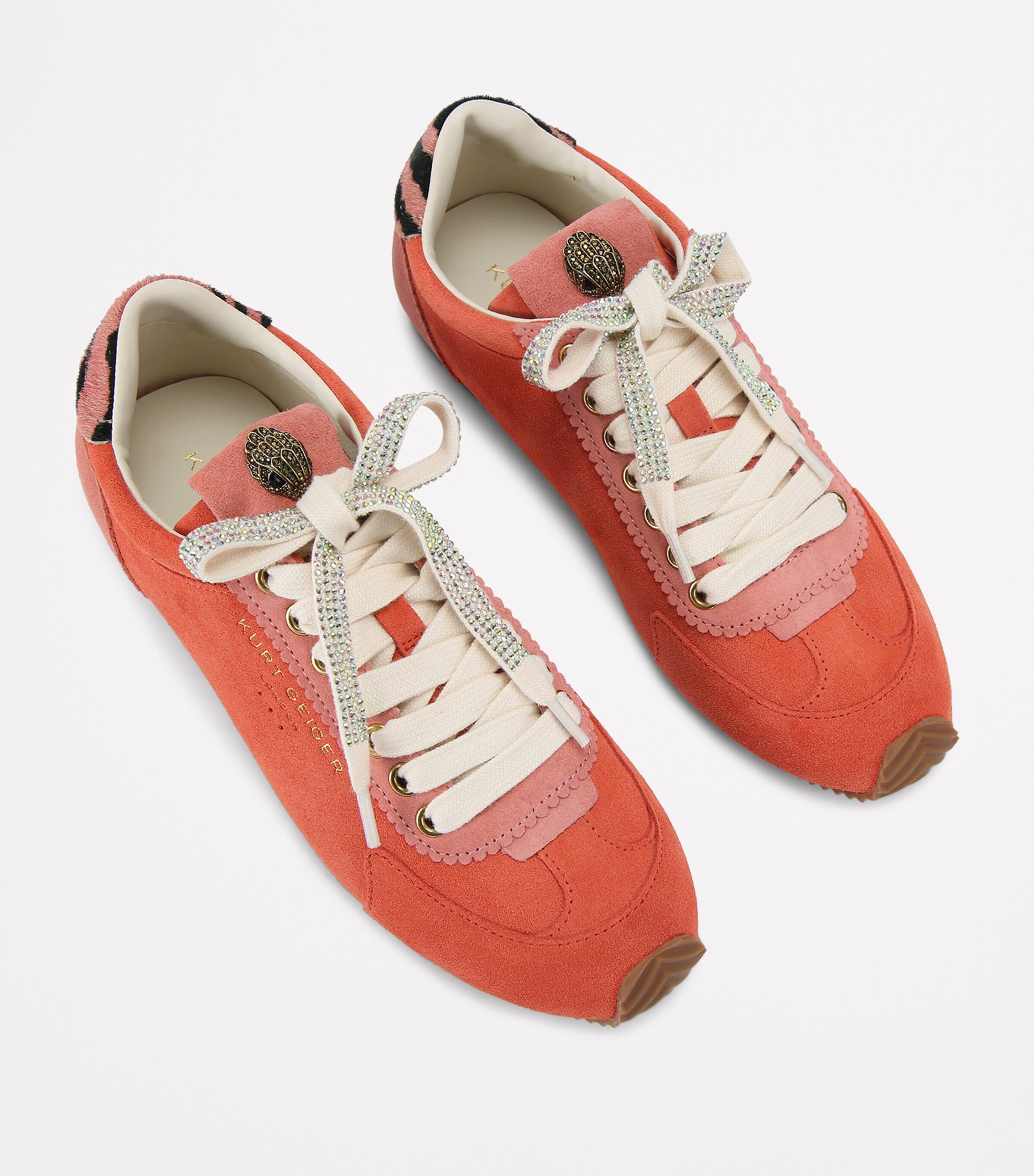 Kurt Geiger London Suede Islington Sneakers Orange Image 4