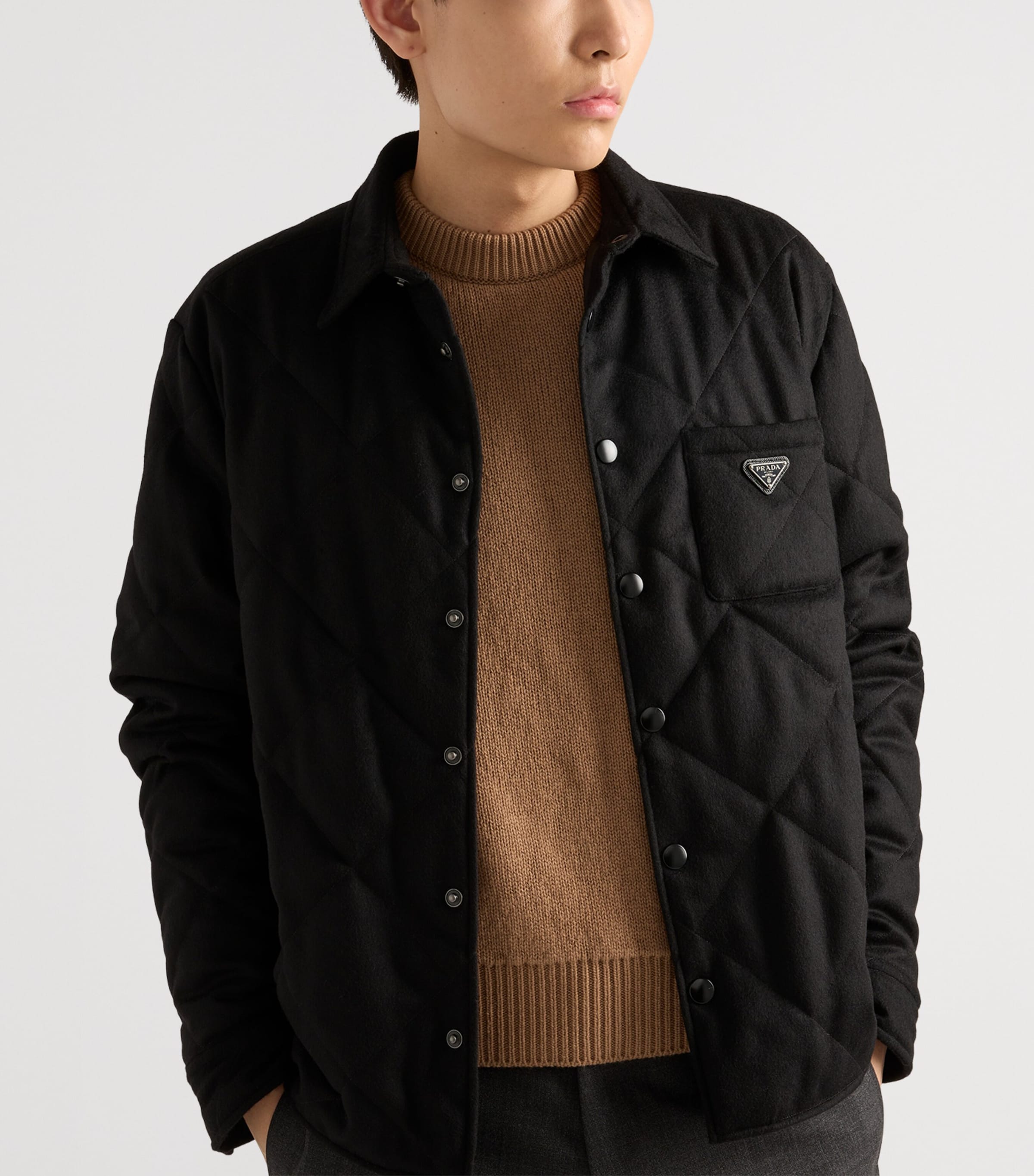 Cashmere Padded Overshirt F0002 Image 4