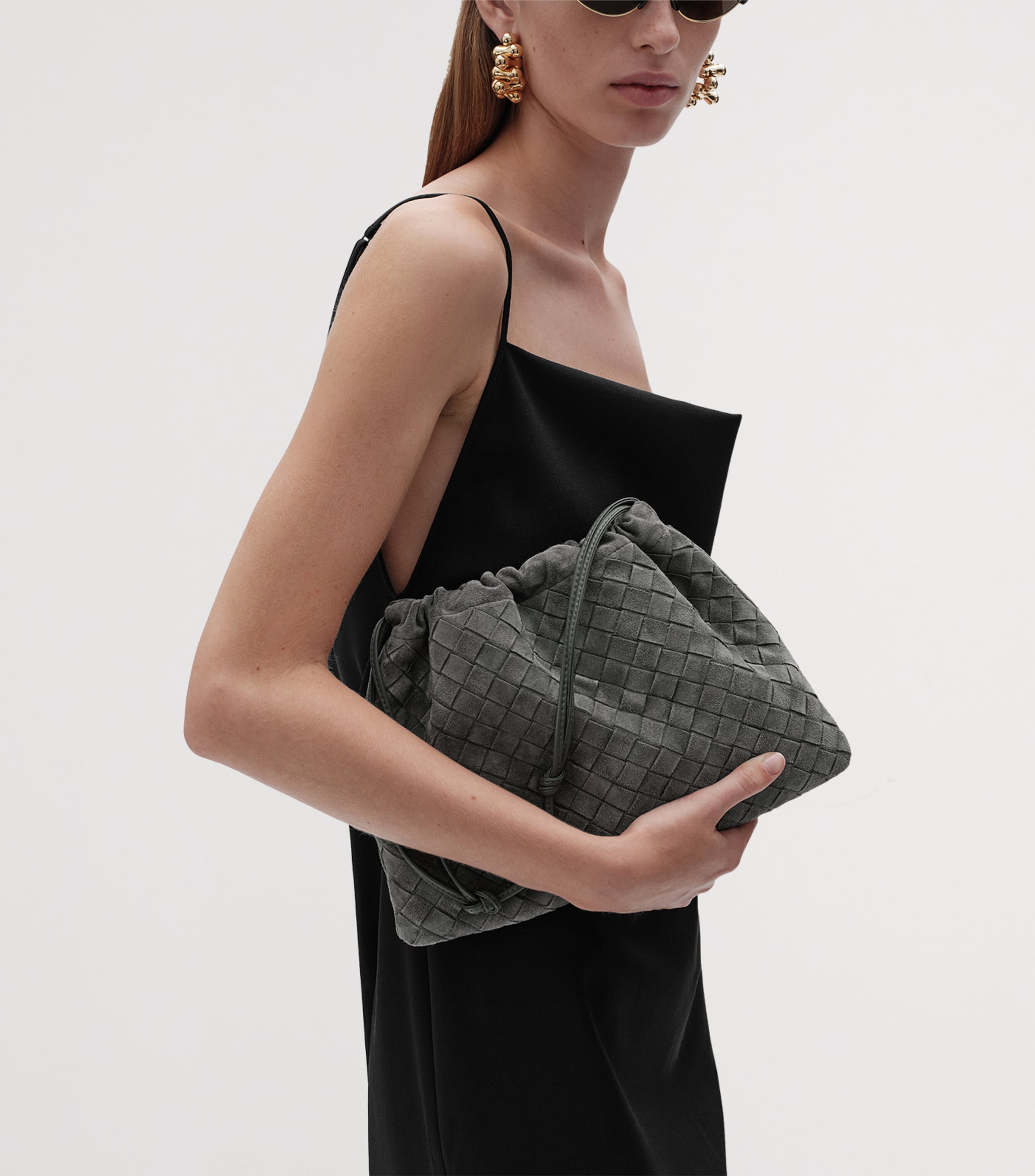 Bottega Veneta Suede Intrecciato Pouch Image 5