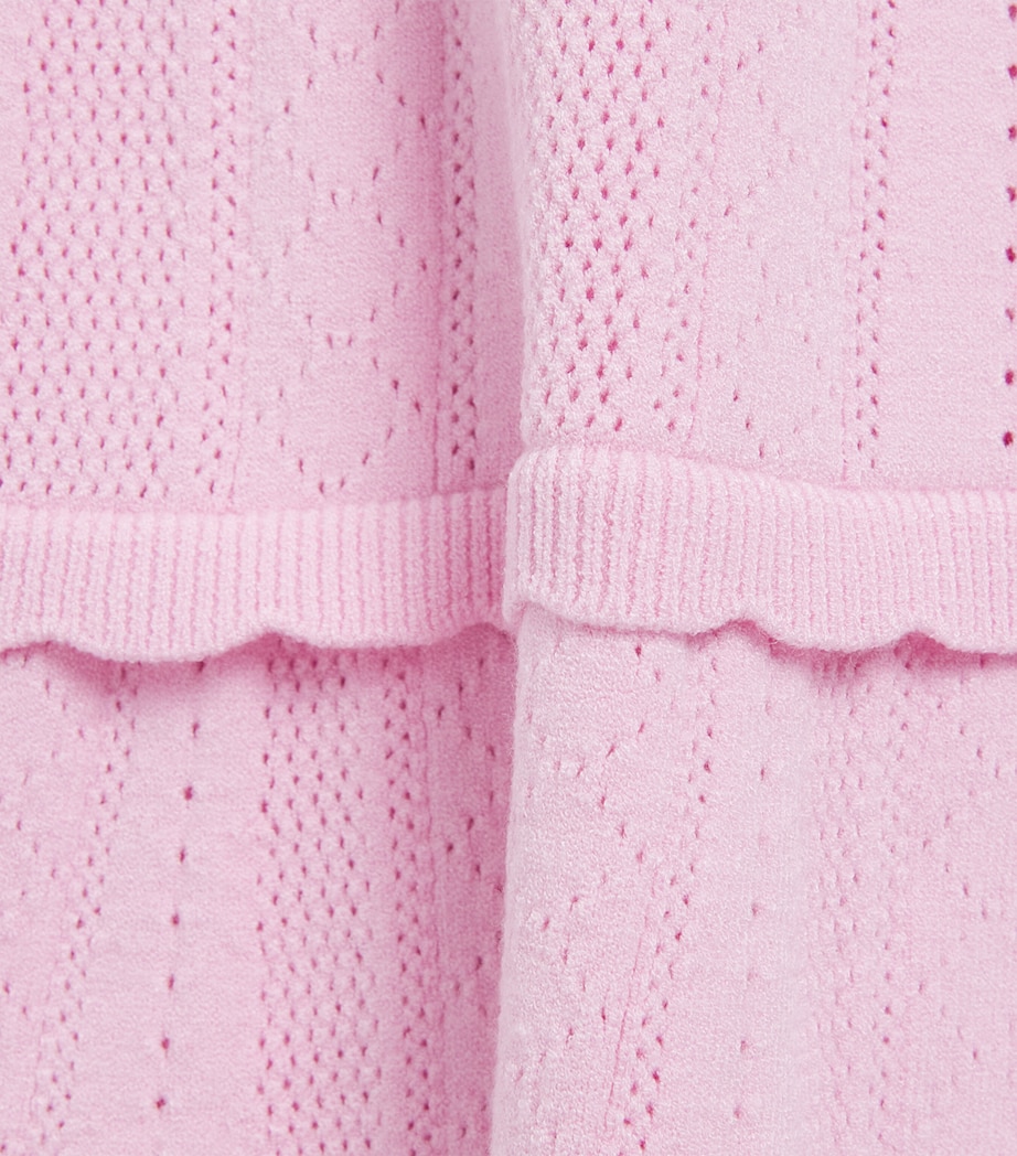 LoveShackFancy Knitted Pointelle Jovie Dress (7-14 Years) Cfspkcndy Floss Pnk Image 3