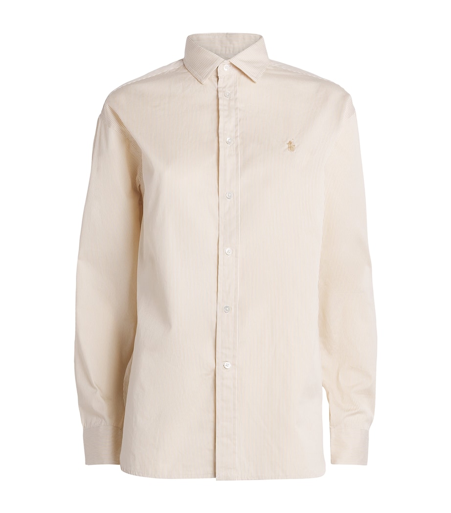 Stripe Polo Pony Shirt 2000D POLO TAN-WHITE Image 1