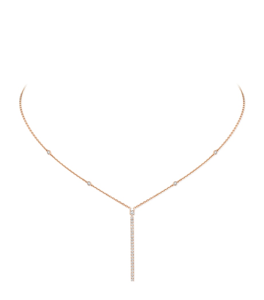 Messika Gatsby Pink Gold and Diamond Pavé Chain Necklace (0.38ct) Pink Gold Image 1
