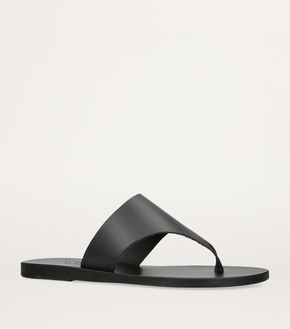 Ancient Greek Sandals Leather Mera Sandals Black Image 3
