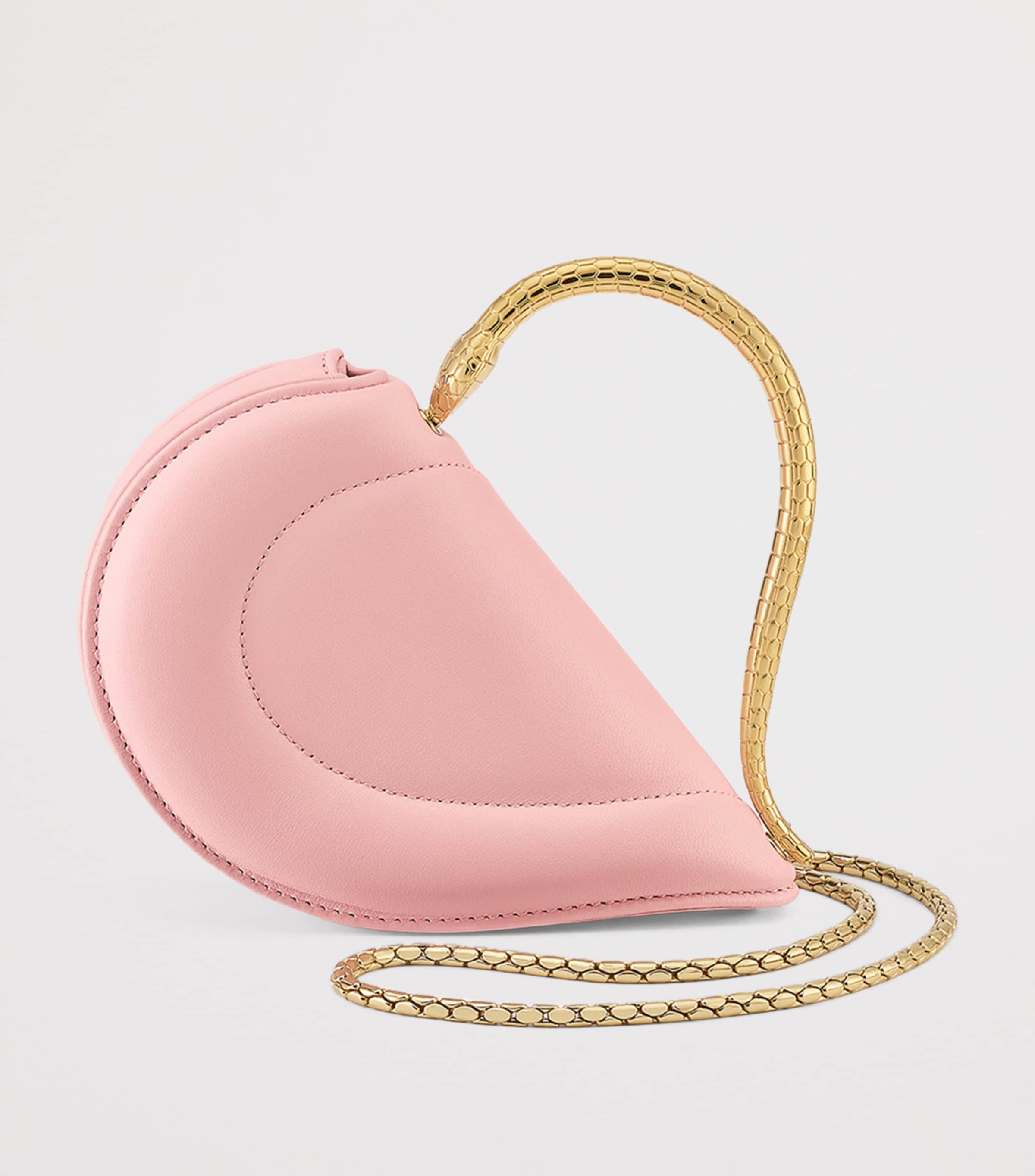 Leather Serpenti Cuore 1968 Top-Handle Bag PINK MEDIUM Image 6