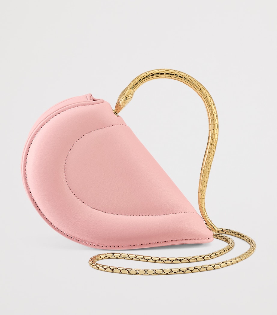 Leather Serpenti Cuore 1968 Top-Handle Bag PINK MEDIUM Image 6