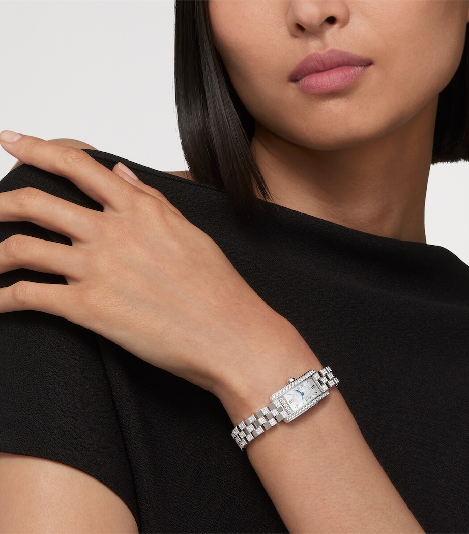 Cartier Mini White Gold and Diamond Tank Américaine Watch 15.2mm White Gold Image 2