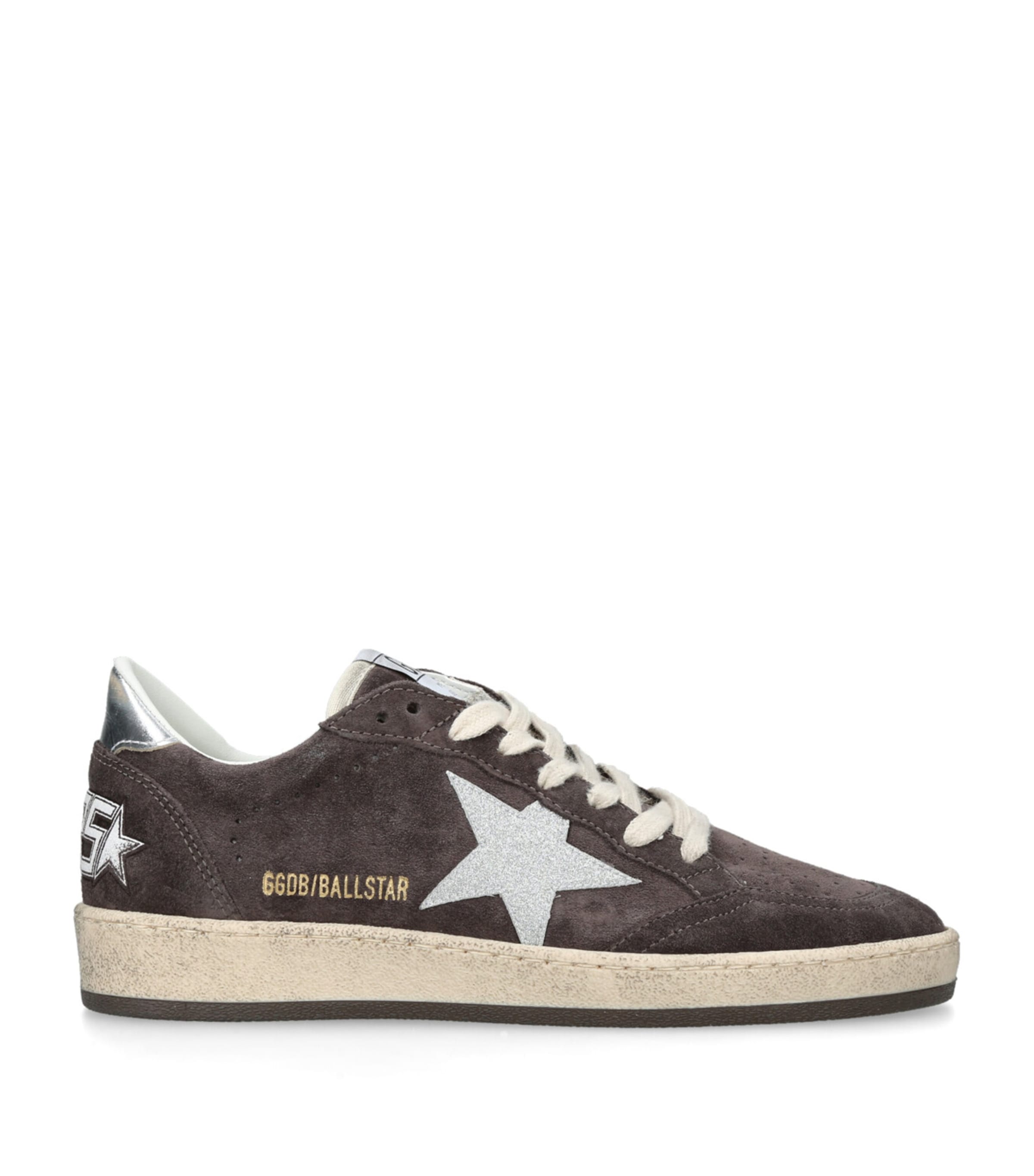Golden Goose Suede Ballstar Sneakers In Brown