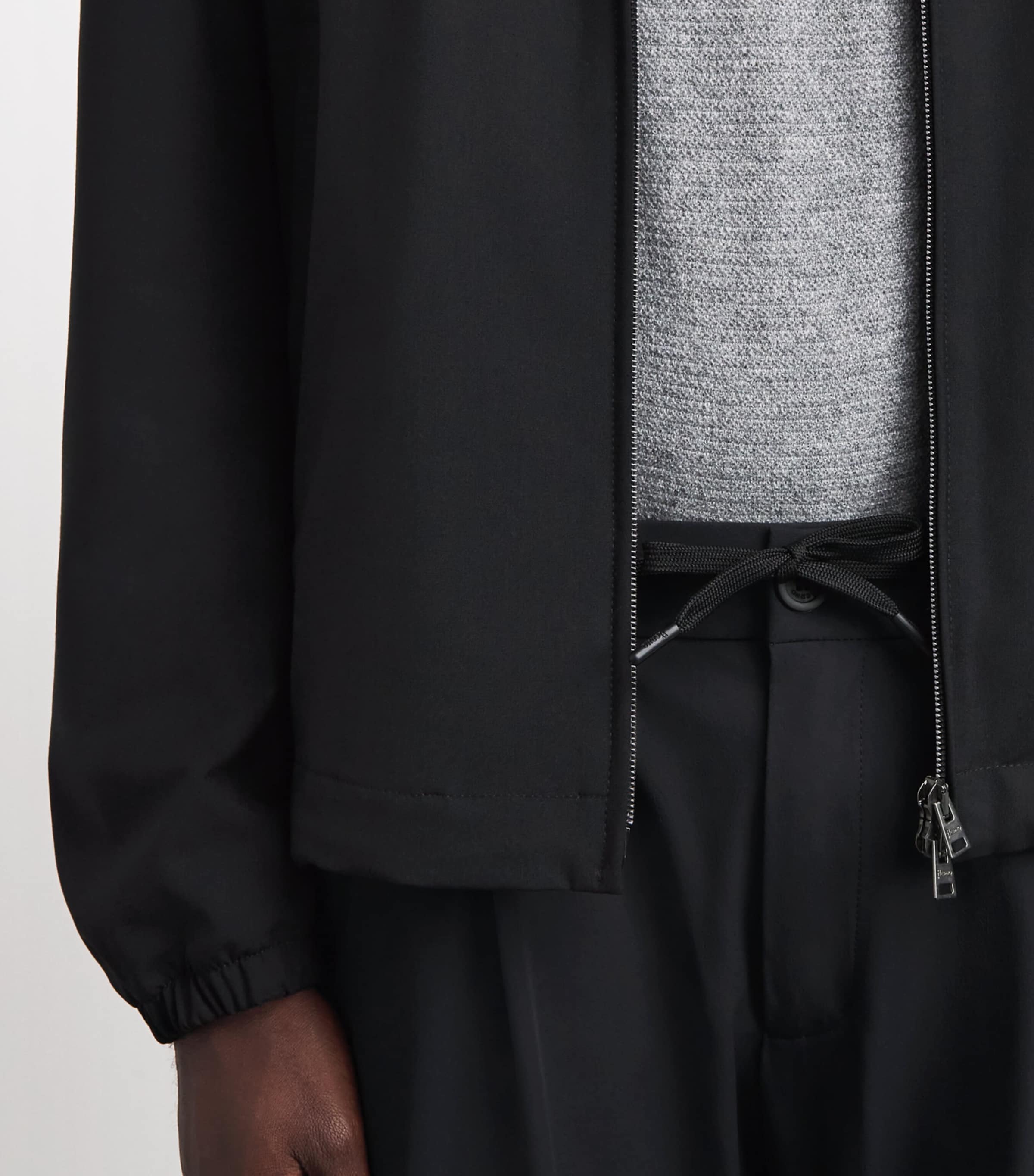 Herno Mens Technical Bomber Jacket Nero Image 3