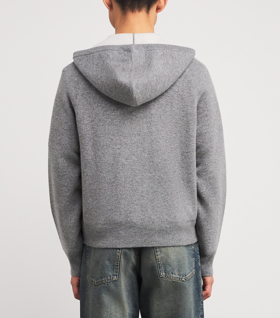 Wool-Blend Zip-Up Hoodie HEATHER GREY Image 4