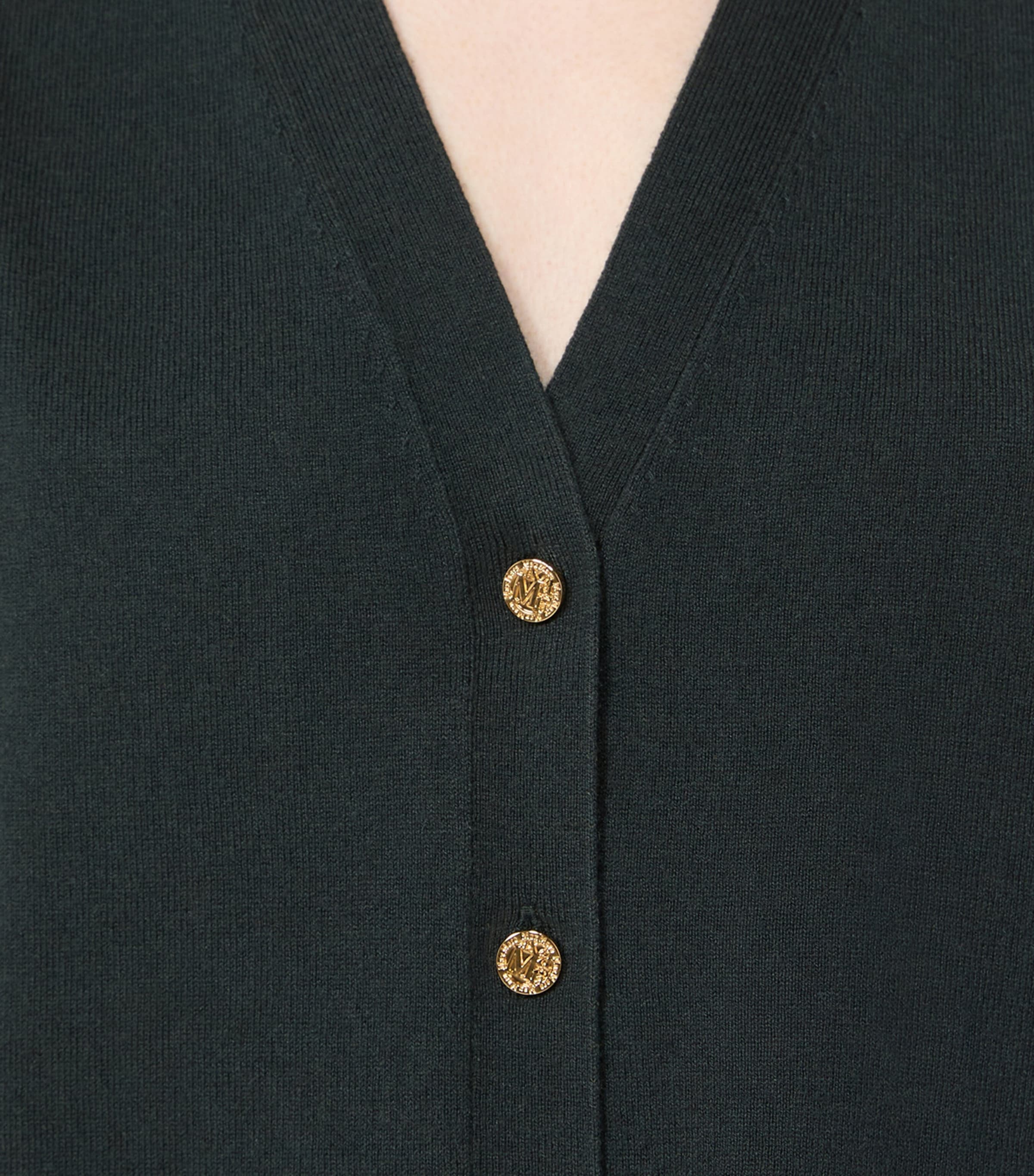 Max Mara Womens Cotton-Cashmere-Silk Sweater Vest Dark Green Image 5