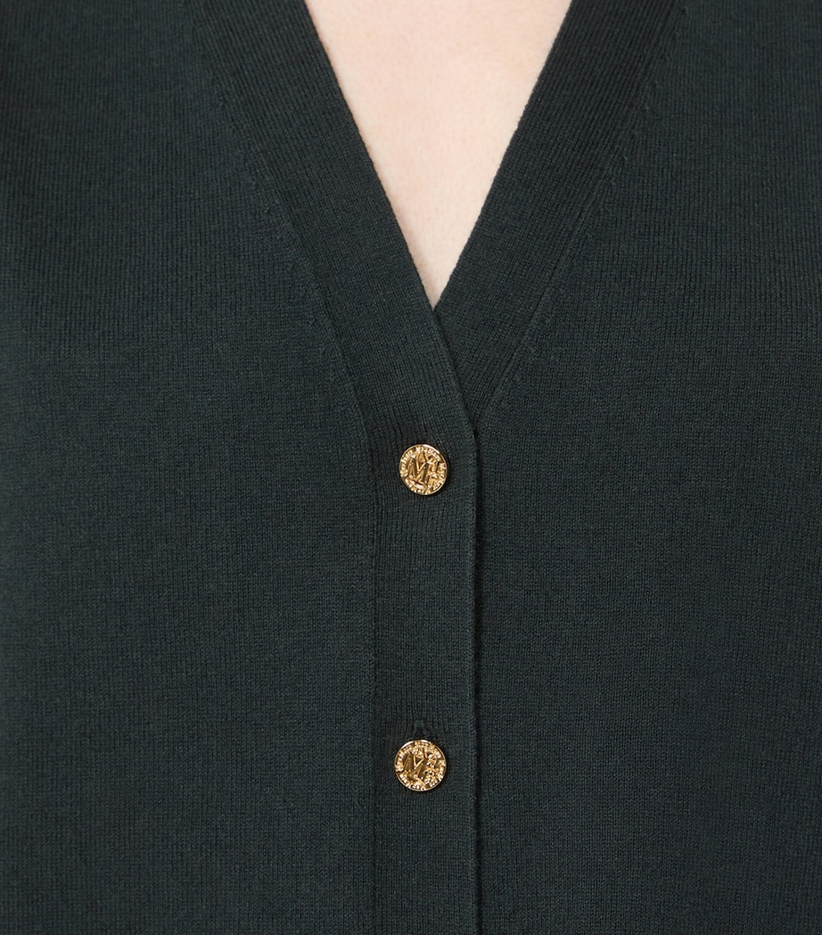 Max Mara Womens Cotton-Cashmere-Silk Sweater Vest Dark Green Image 5