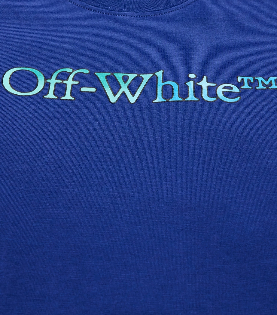 Off-White Kids Cotton Watercolour Logo T-Shirt (4-12 Years) Multi Image 3