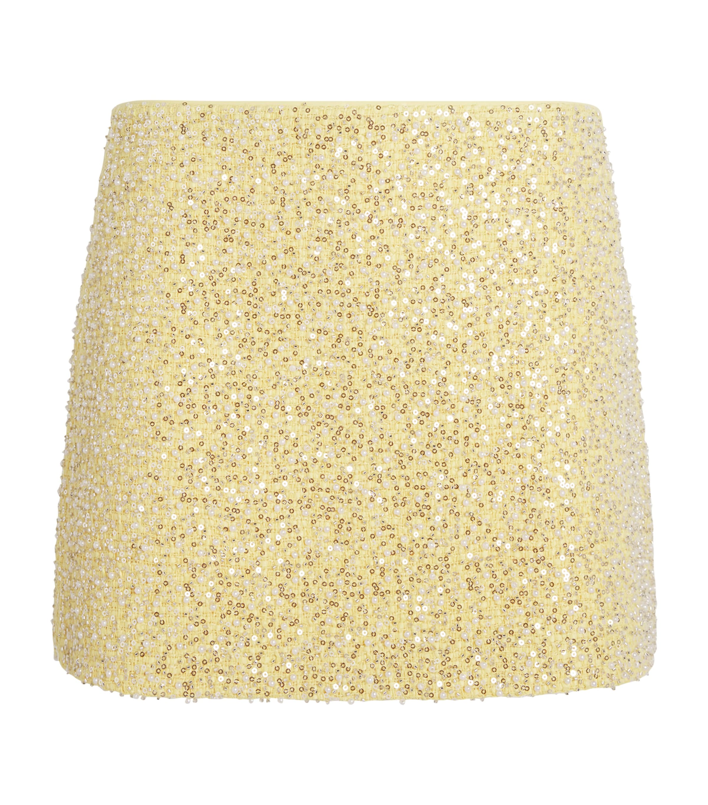 Tweed Embellished Ecenia Mini Skirt F732 BUTTER Image 1