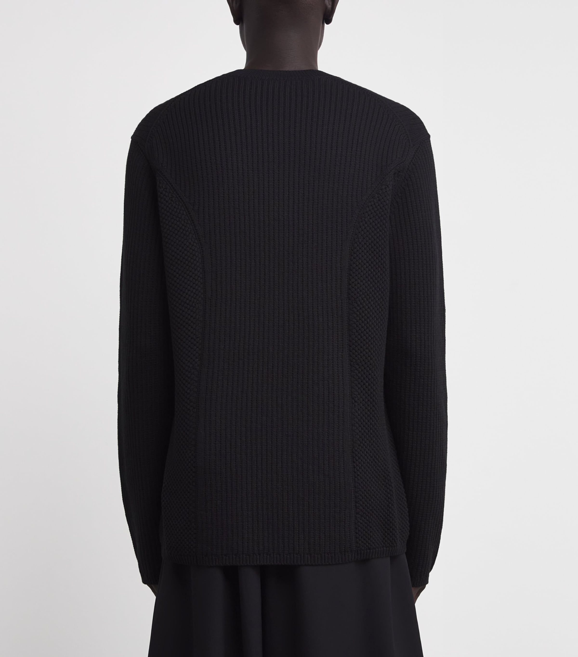 Comme Des Garçons Homme Plus Black Textured Knit Sweater | Harrods XK