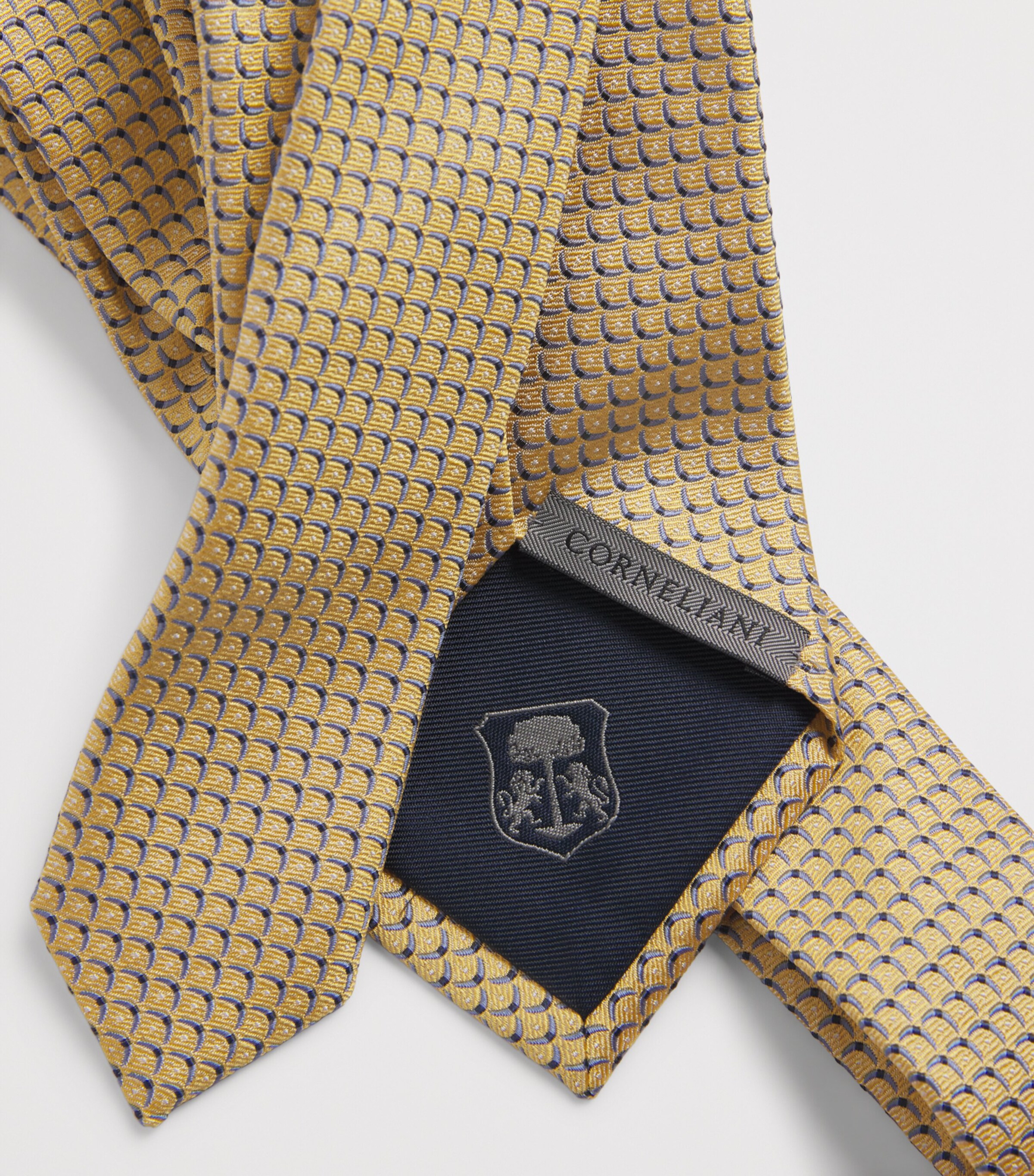 Silk Patterned Tie YELLOW 071 Image 4